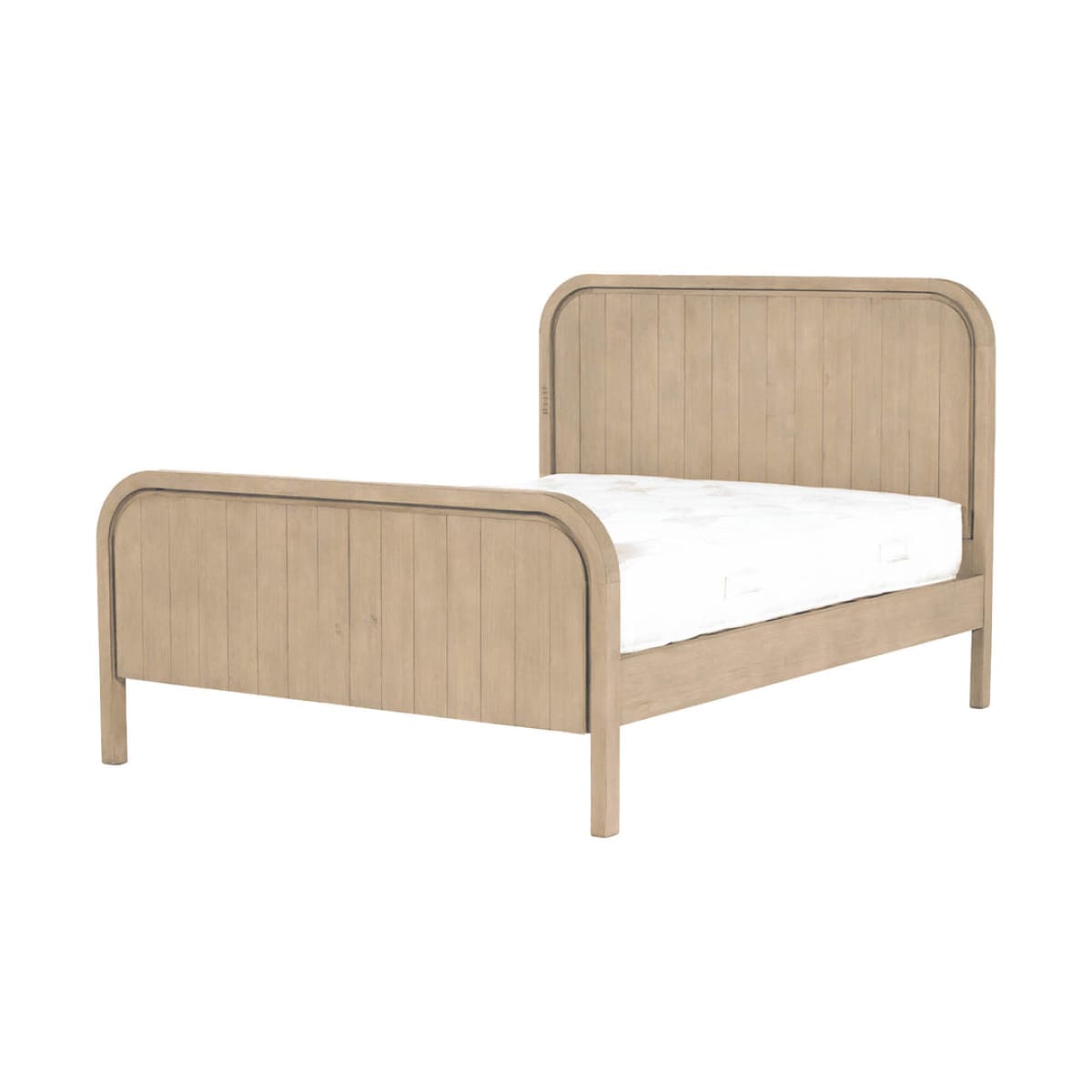 Opera King High Footboard Bed - Scrubbed Teak - lh-import-beds