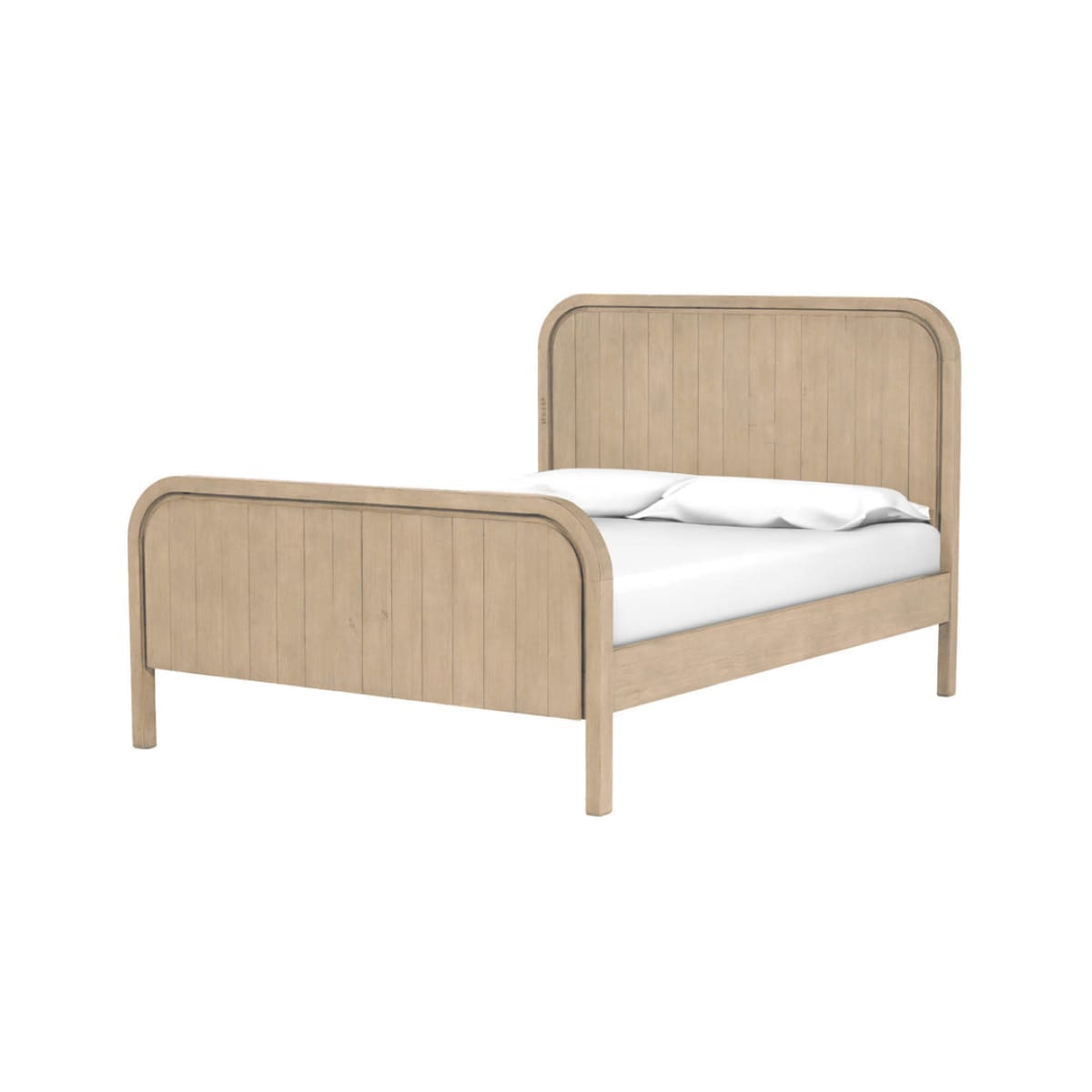 Opera King High Footboard Bed - Scrubbed Teak - lh-import-beds