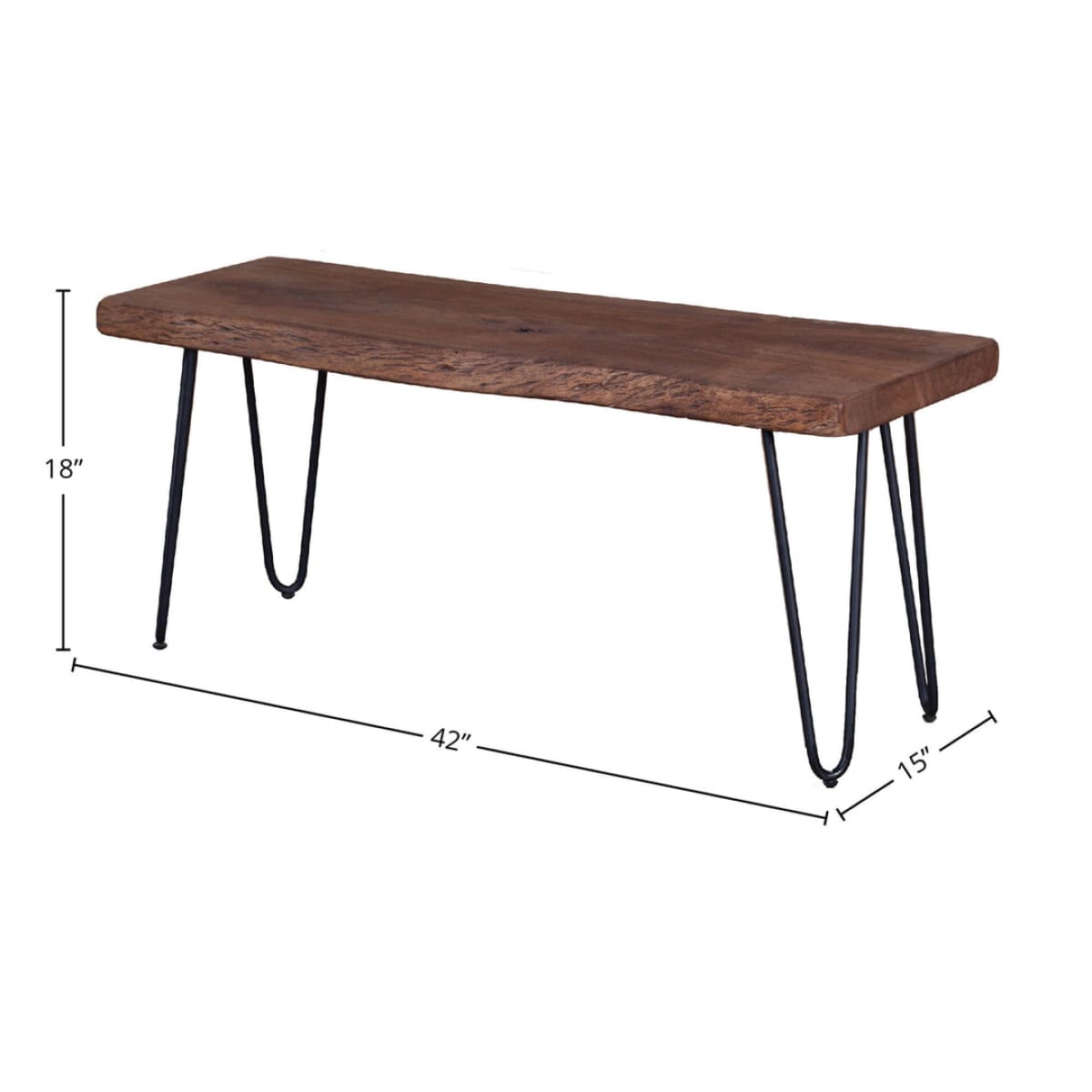 Organic Bench - Matte Brown - lh-import-dining-benches