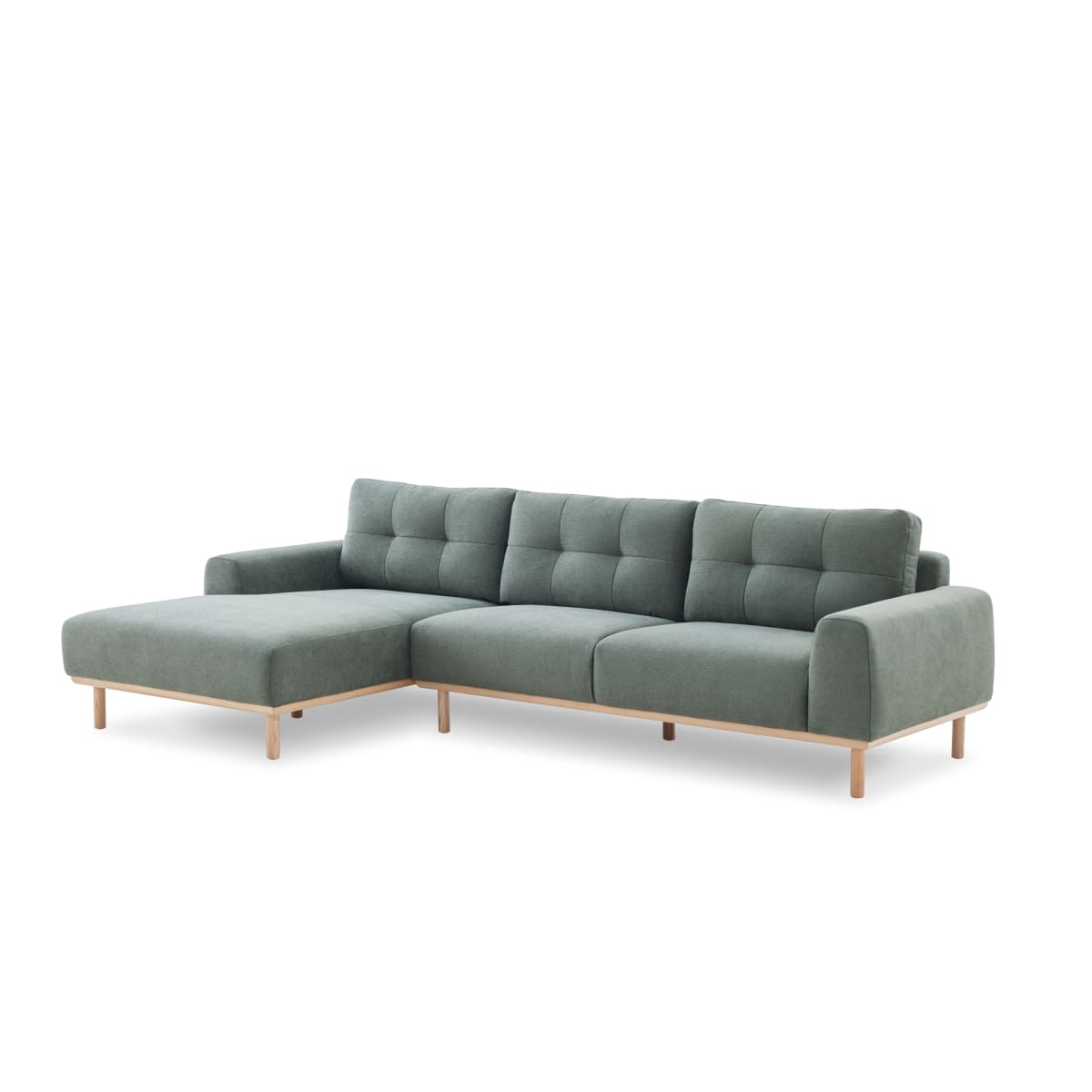 Otter Sectional Left Hand Chaise Green - Sectional