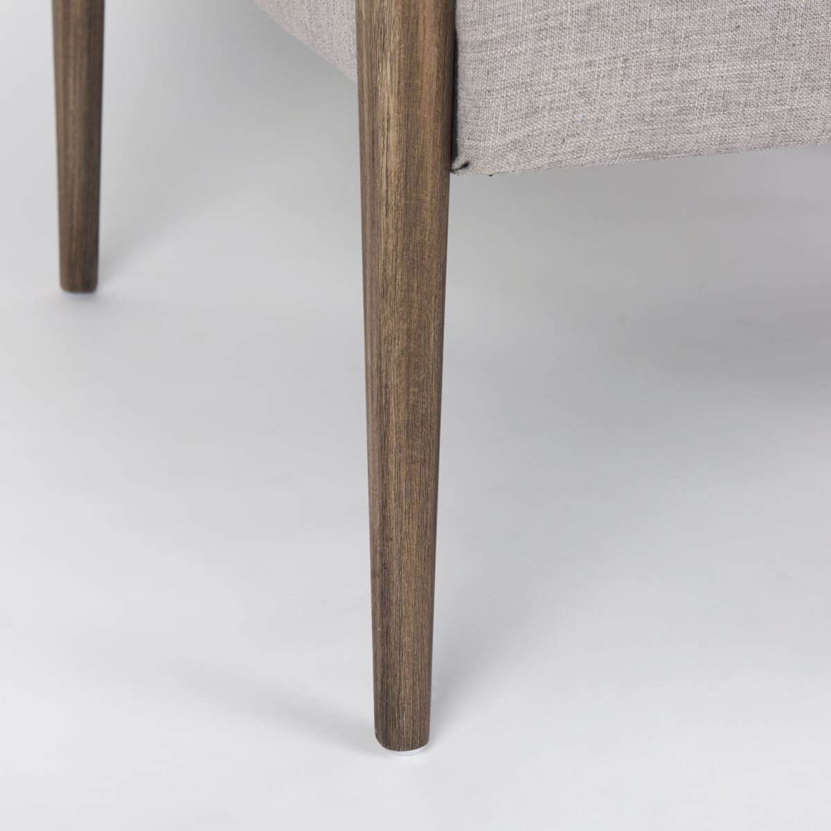 Palisades Upholstered Accent Chair Gray Fabric | Brown Wood - accent-chairs