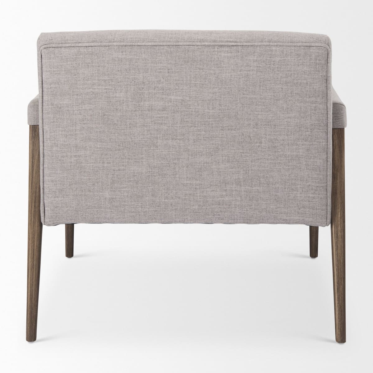 Palisades Upholstered Accent Chair Gray Fabric | Brown Wood - accent-chairs