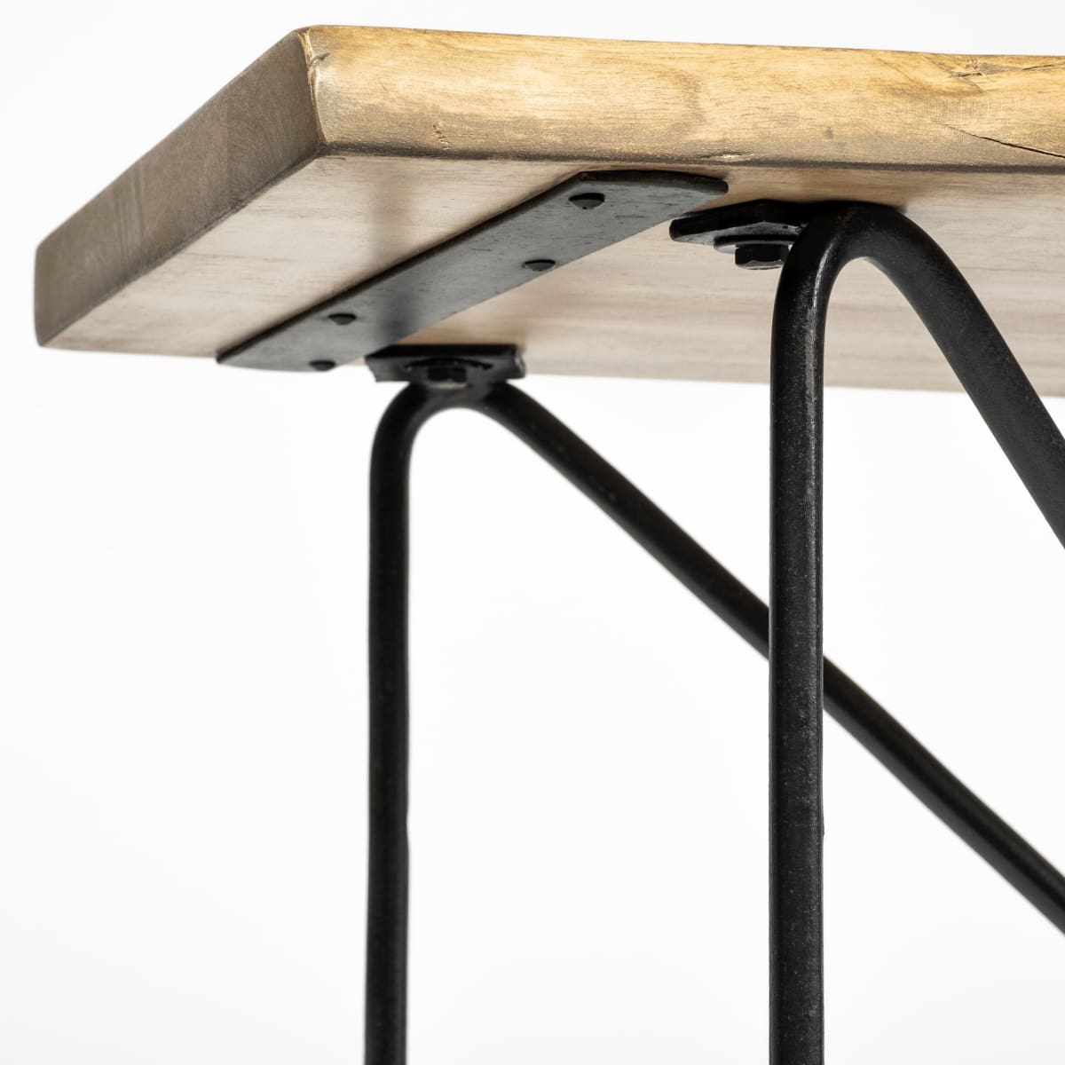 Papillion Console Table Blonde Wood | Black Iron - console-tables