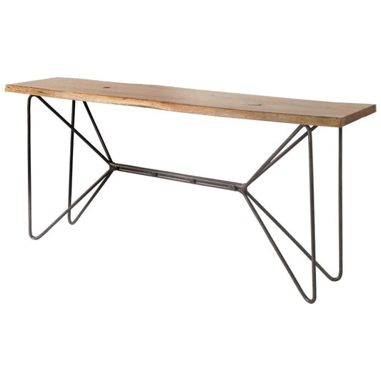 Papillion Console Table Natural Wood | Black Iron - console-tables