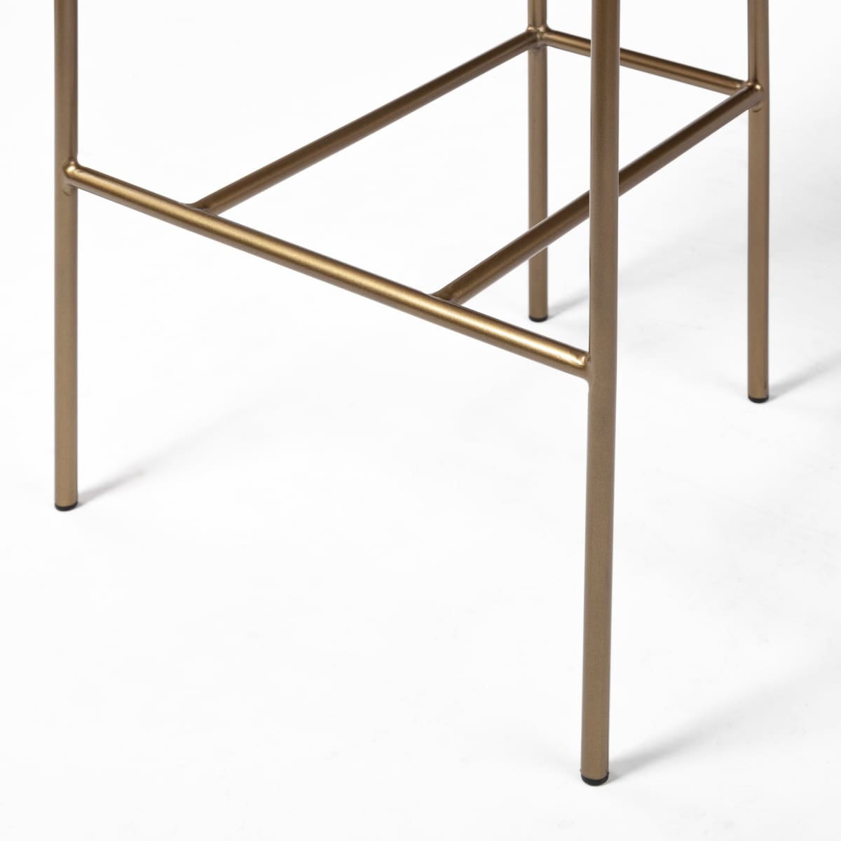 Parker Leather Seat Bar Counter Stool Brown Faux Leather | Gold Metal | Bar - bar-stools