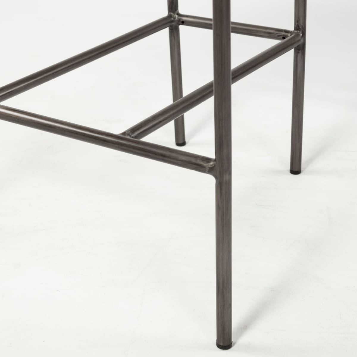 Parker Upholstered Seat Bar Counter Stool Beige Fabric | Grey Metal | Counter - bar-stools