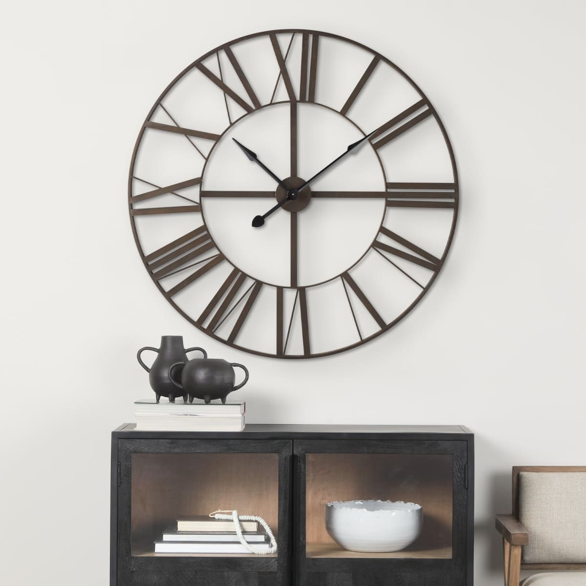Pender Wall Clock Brown Metal | 40’’ - wall-clocks