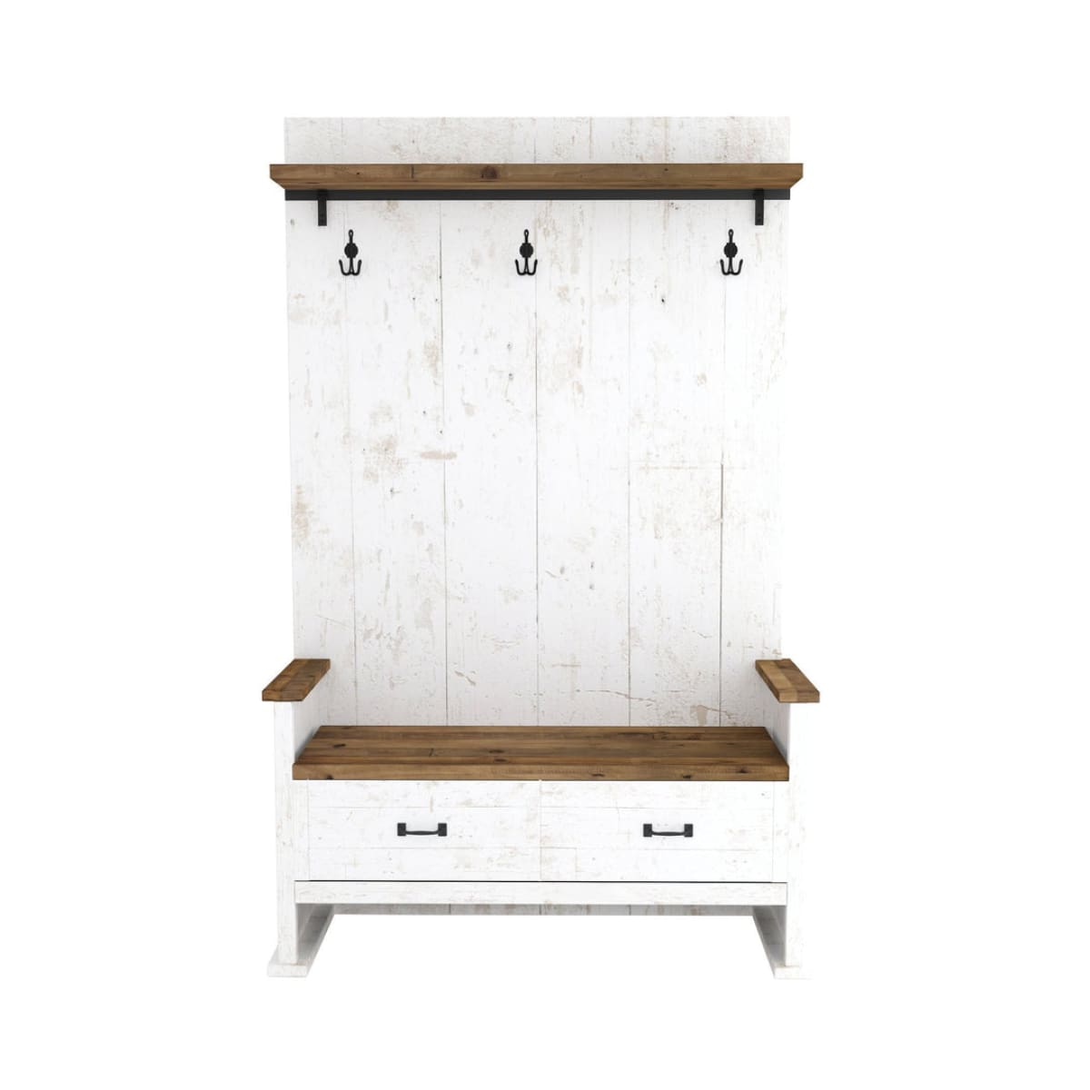 Provence Hall Bench 2 Drawer - lh-import-dining-benches