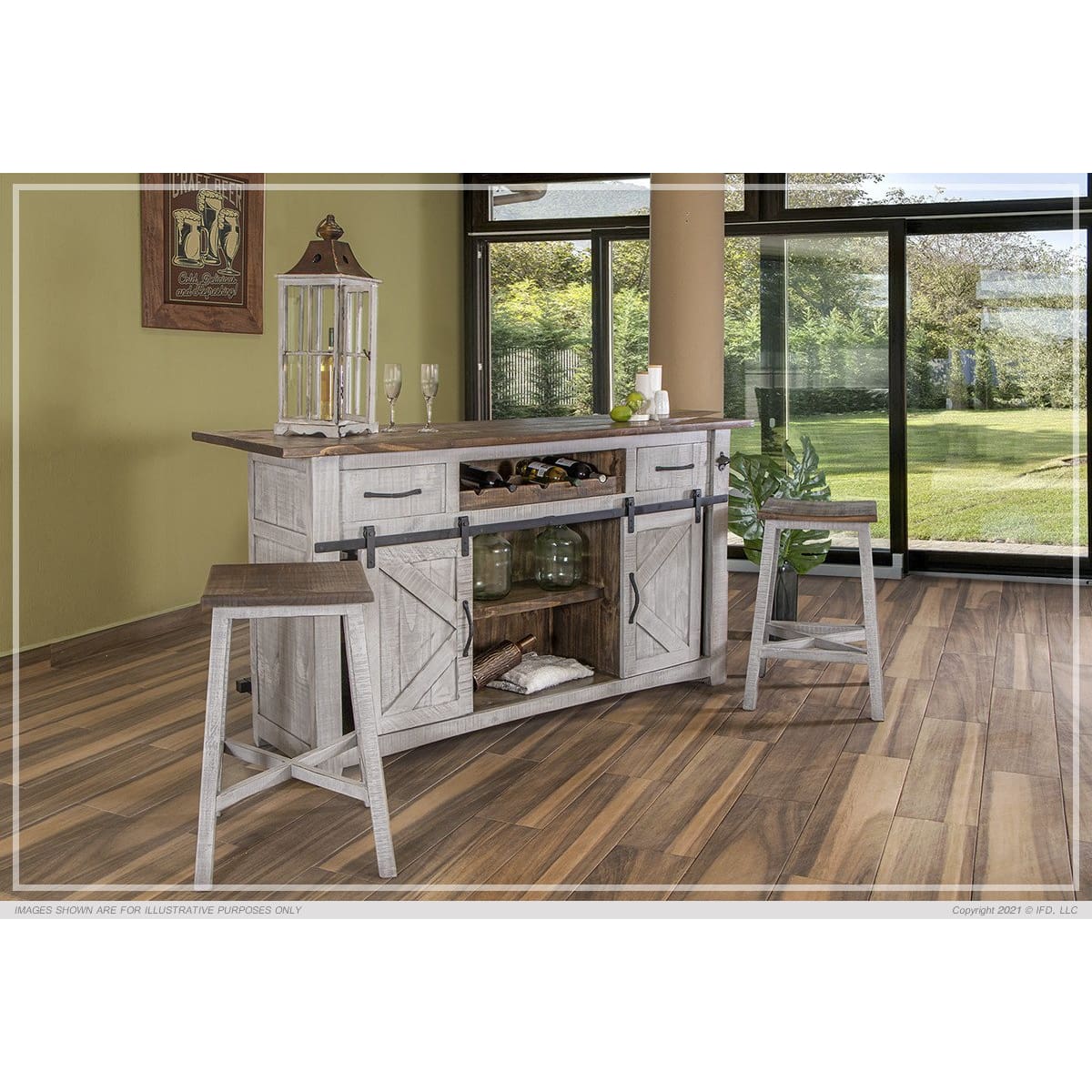 Pueblo Grey Bar - 76 x 26 1/2 x 42 - BAR