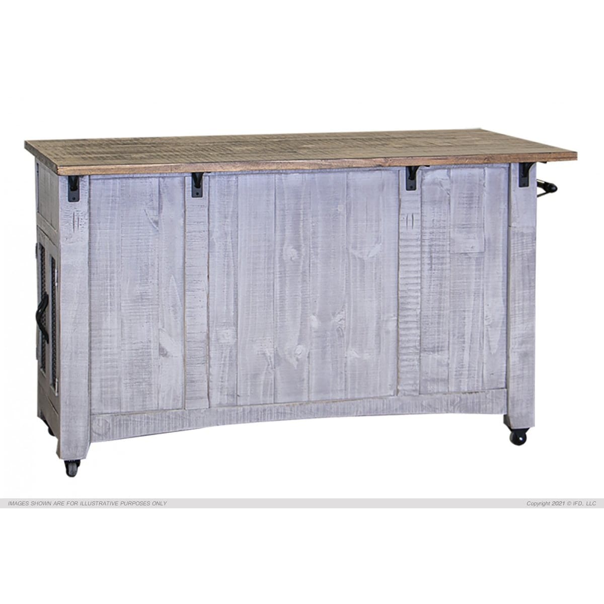 Pueblo Grey Kitchen Island - 59-3/4 x 30 x 35-1/4 - Kitchen Island