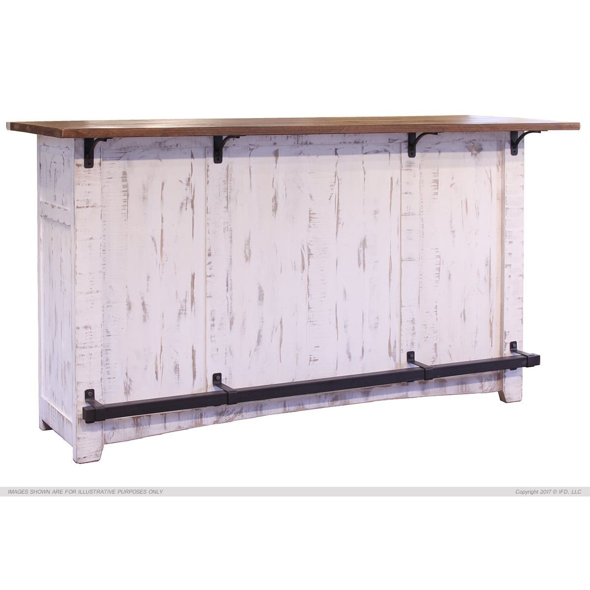 Pueblo White Bar - 76 x 26-1/2 x 42 - BAR