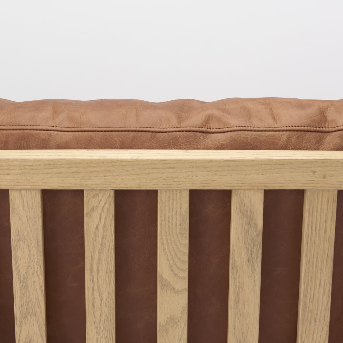 Raeleigh Leather Accent Chair Cognac Leather | Light Brown Wood - accent-chairs