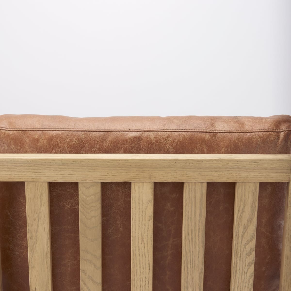 Raeleigh Leather Accent Chair Light Cognac Leather | Brown Wood - accent-chairs