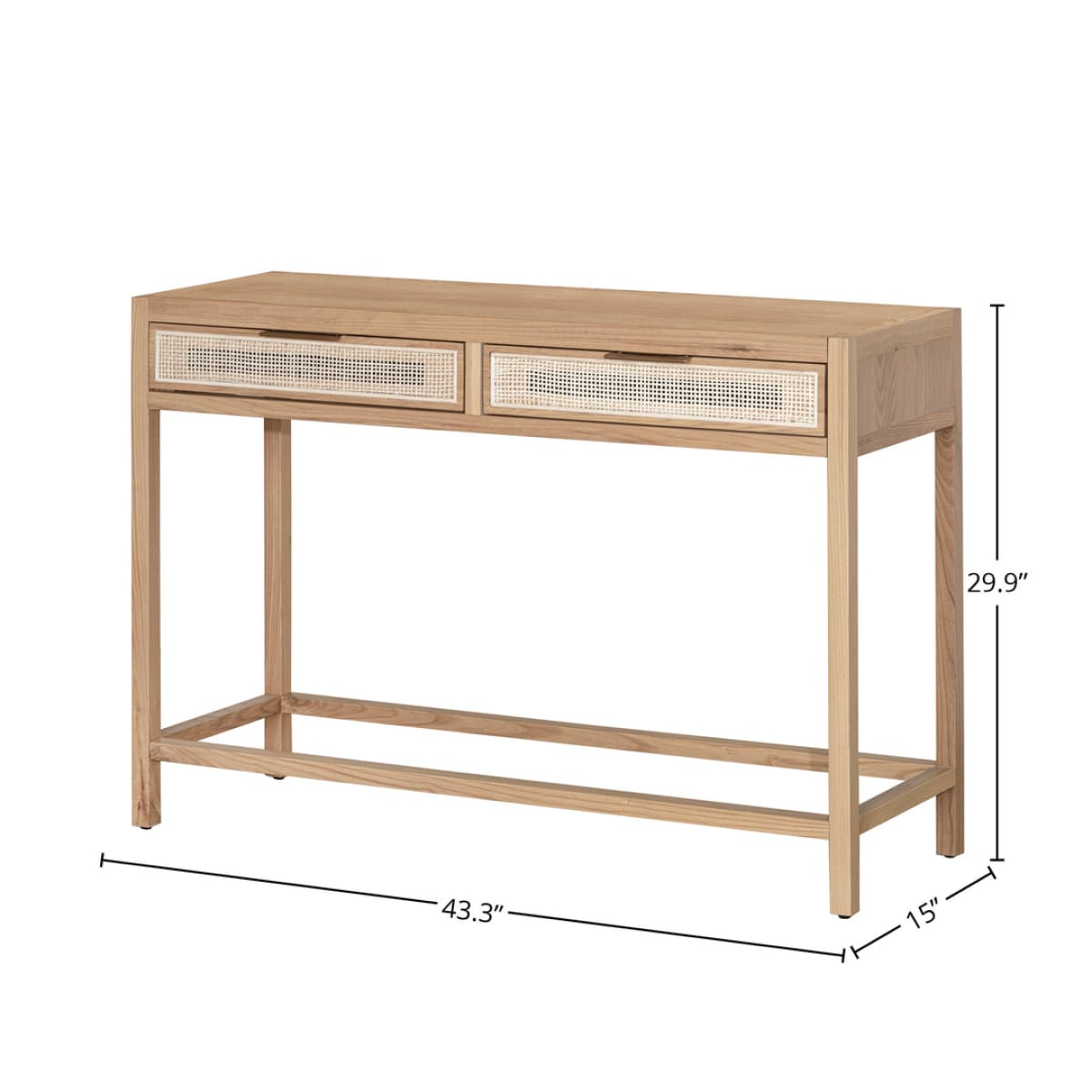Rattan Console Table - Natural - lh-import-console-tables
