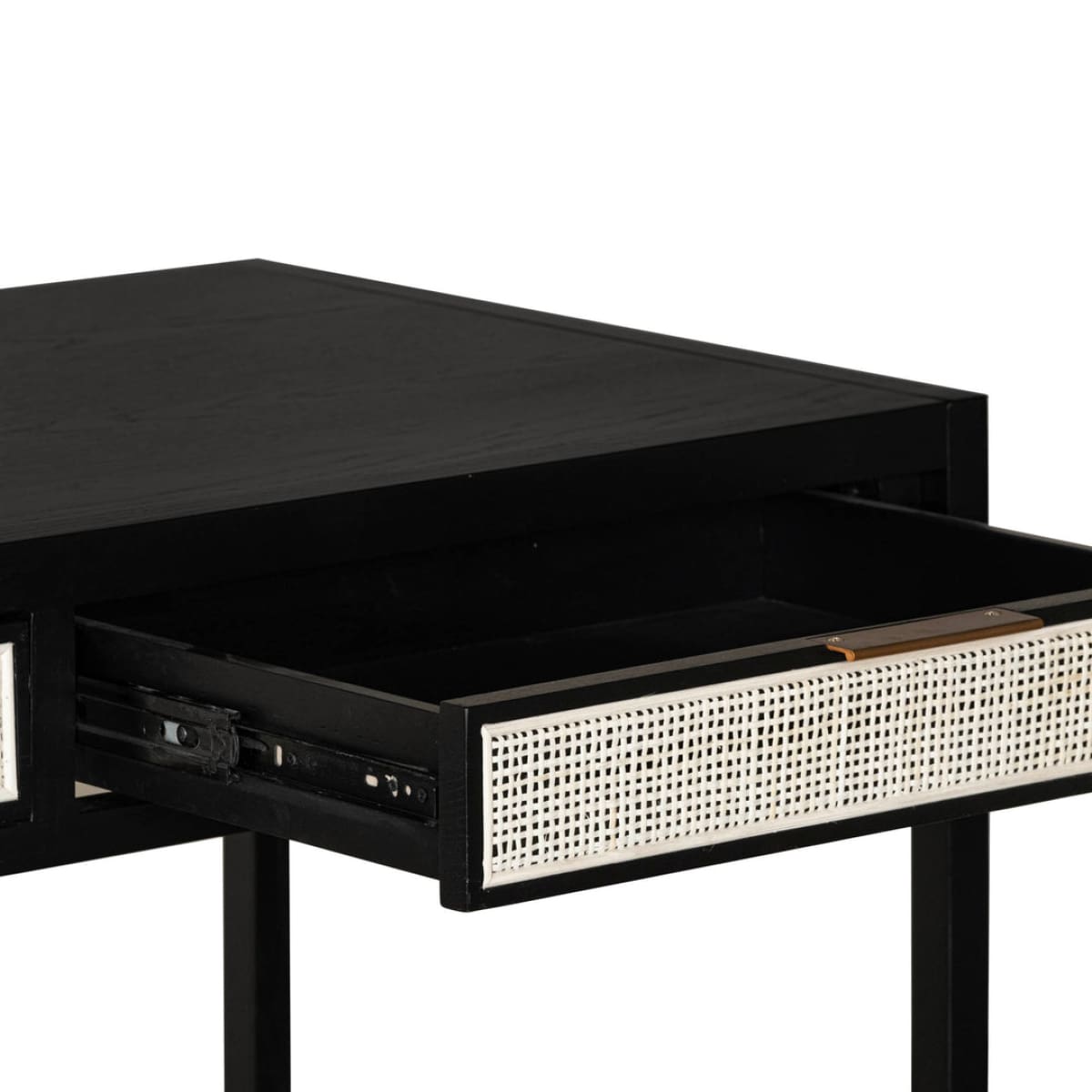Rattan Desk - Ebony - lh-import-desks
