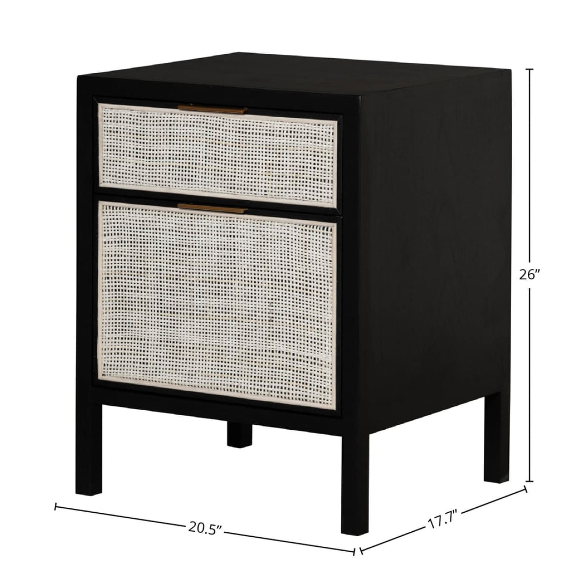 Rattan Filing Cabinet - Ebony - lh-import-shelving-storage