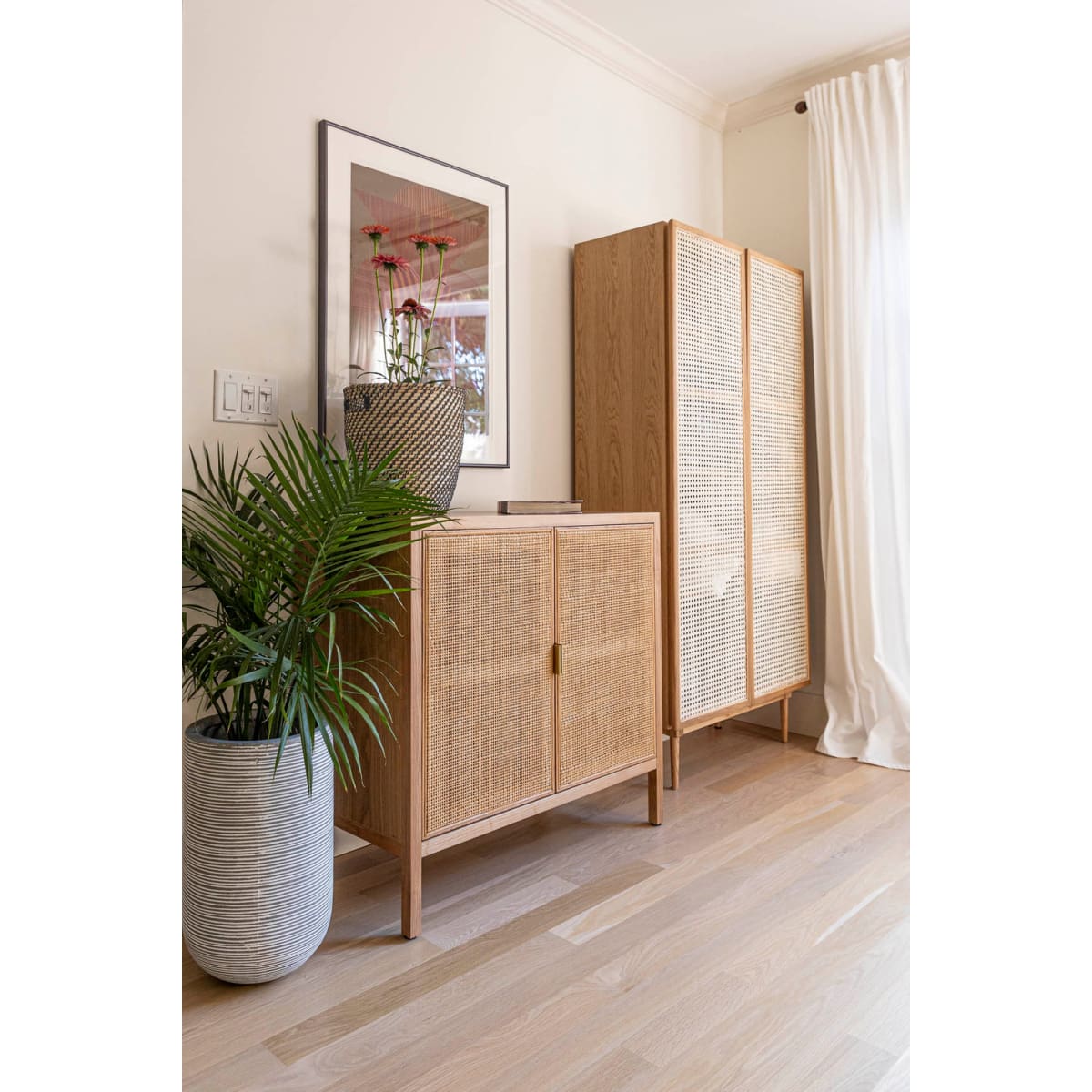 Rattan Small Sideboard - Natural - lh-import-sideboards-cabinets