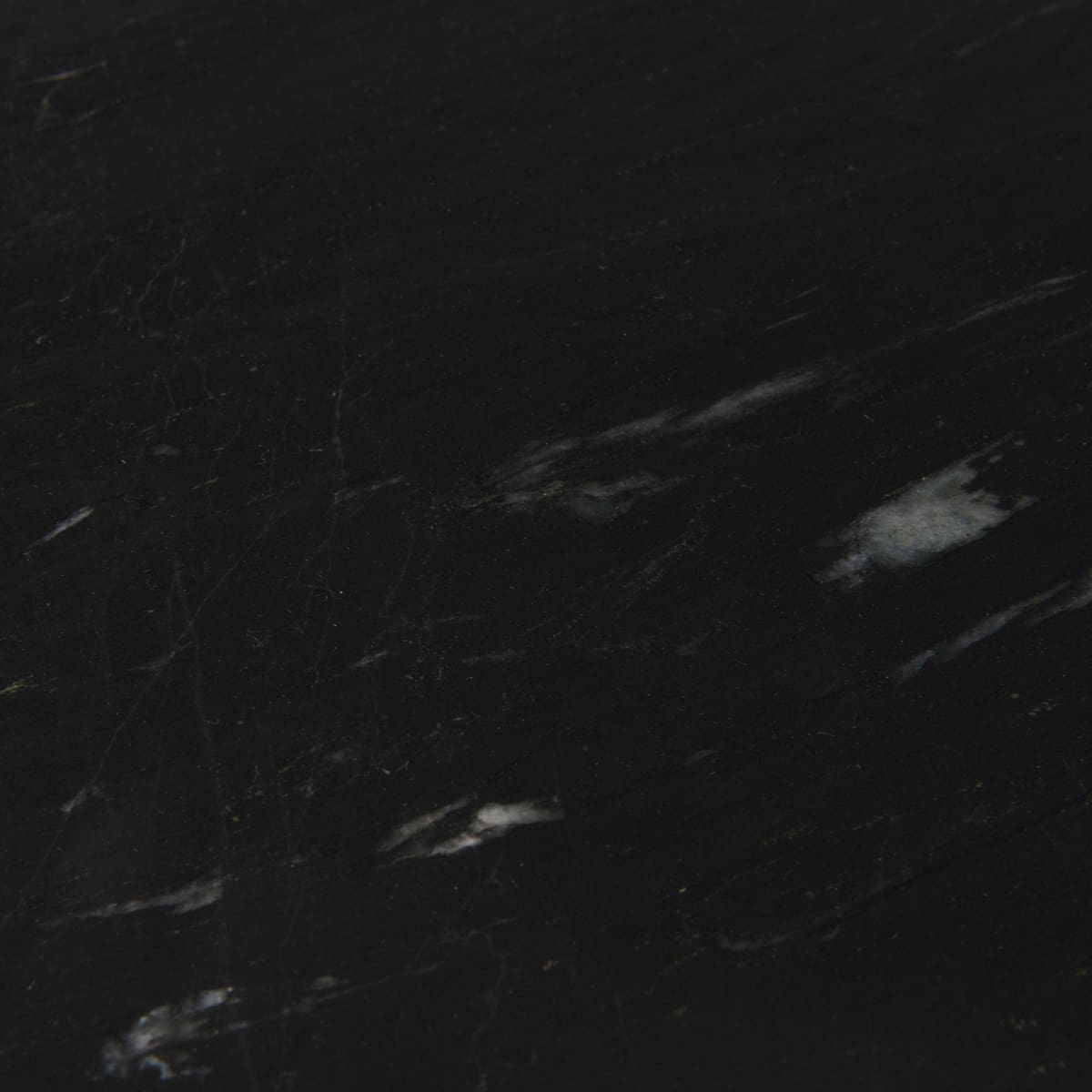 Reinhold Round Coffee Table Black Marble | Nickel Metal | Round - coffee-tables