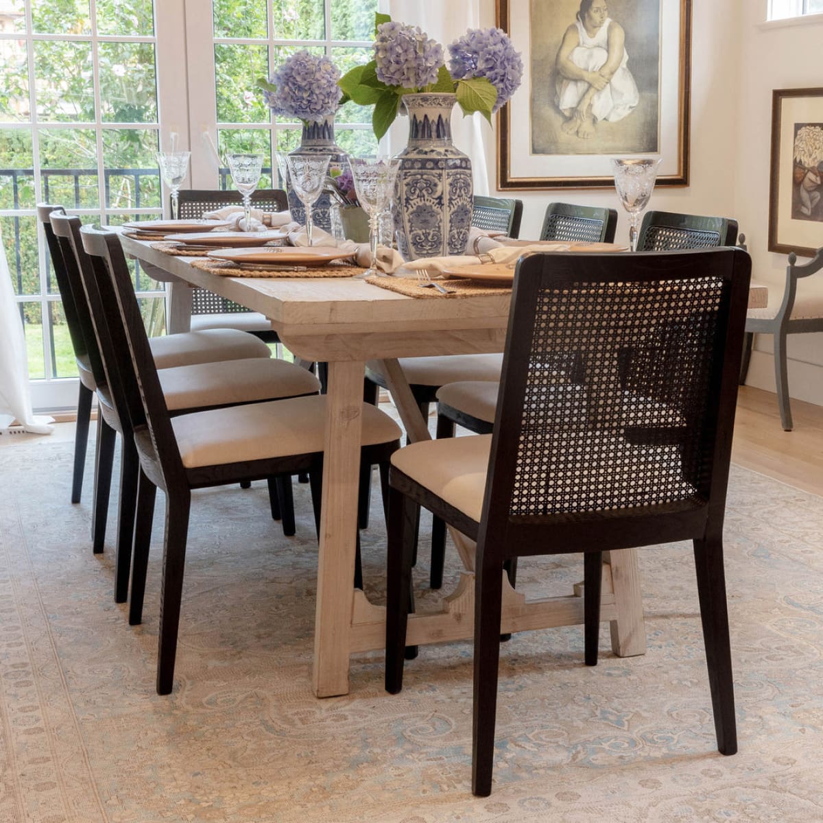 Renaissance Dining Table - Antique White - lh-import-dining-tables