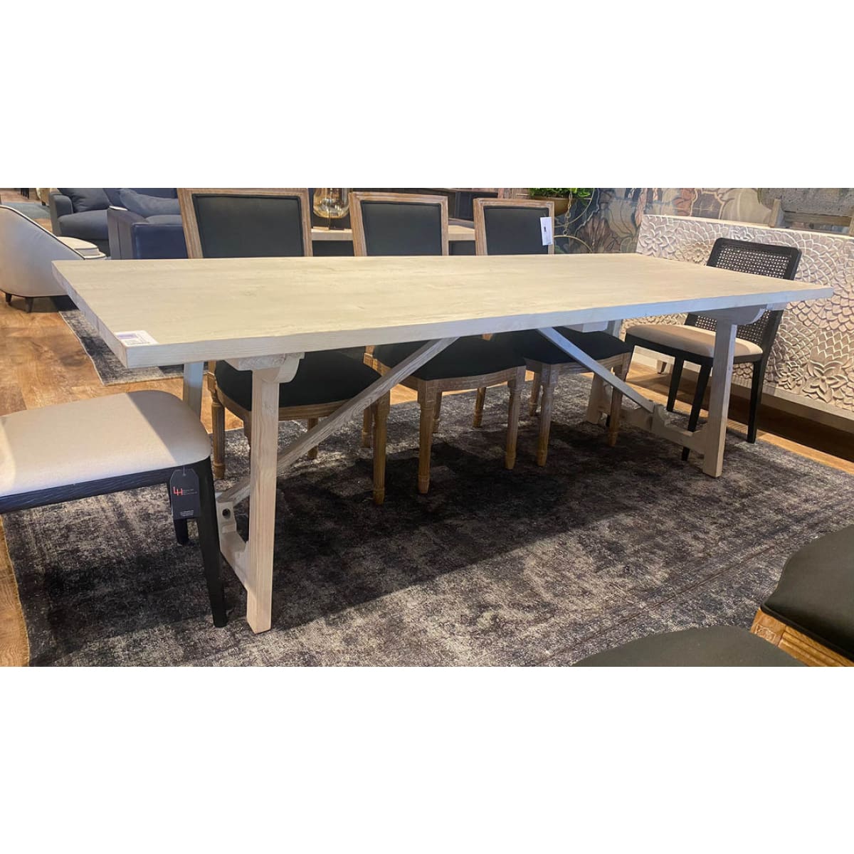 Renaissance Dining Table - Antique White - lh-import-dining-tables