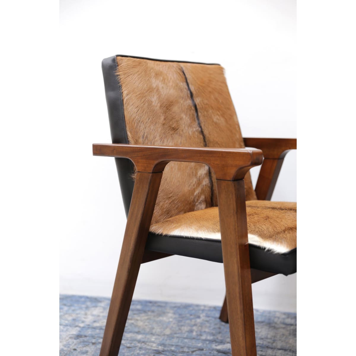 Rio Cool Armchair - Cool Brown Leather/Goat Hair - lh-import-accent-club-chairs