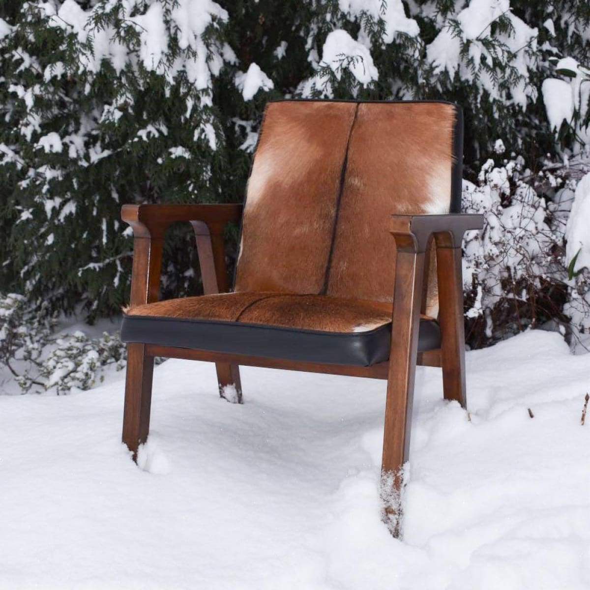 Rio Cool Armchair - Cool Brown Leather/Goat Hair - lh-import-accent-club-chairs