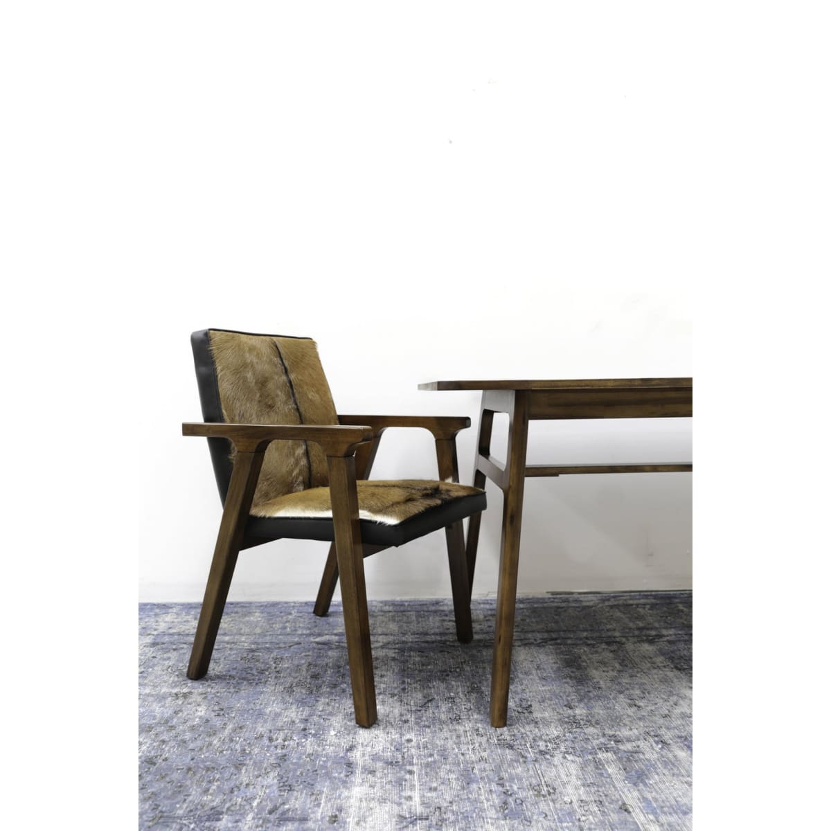 Rio Cool Armchair - Cool Brown Leather/Goat Hair - lh-import-accent-club-chairs