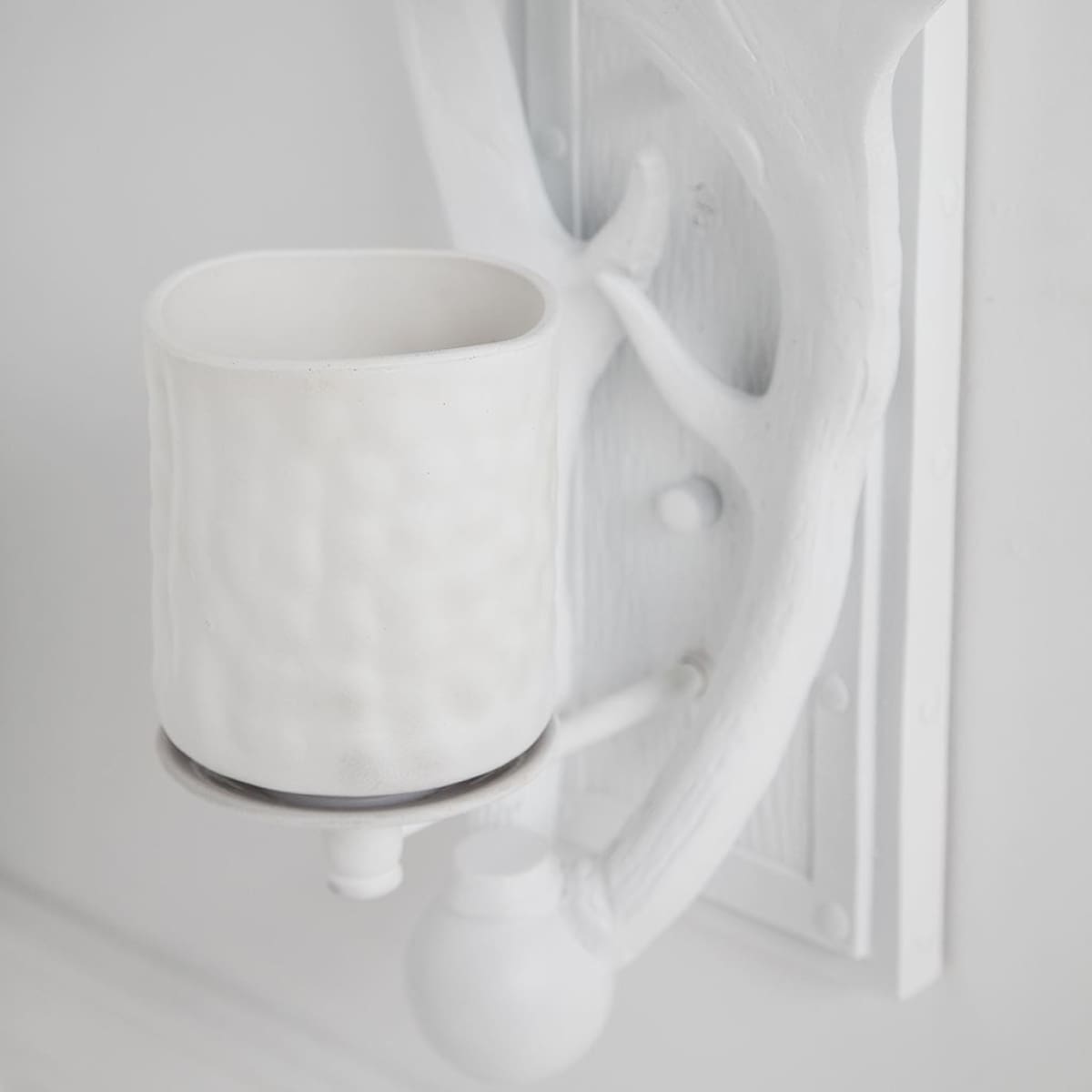 Rockland Wall Sconce White Resin - wall-fixtures