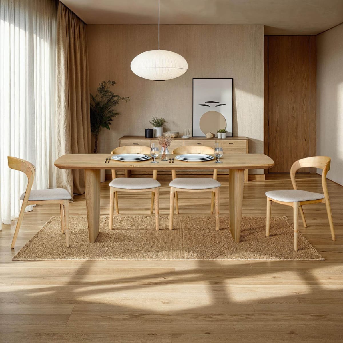 Rotondo Dining Chair - Natural Frame - lh-import-dining-chairs