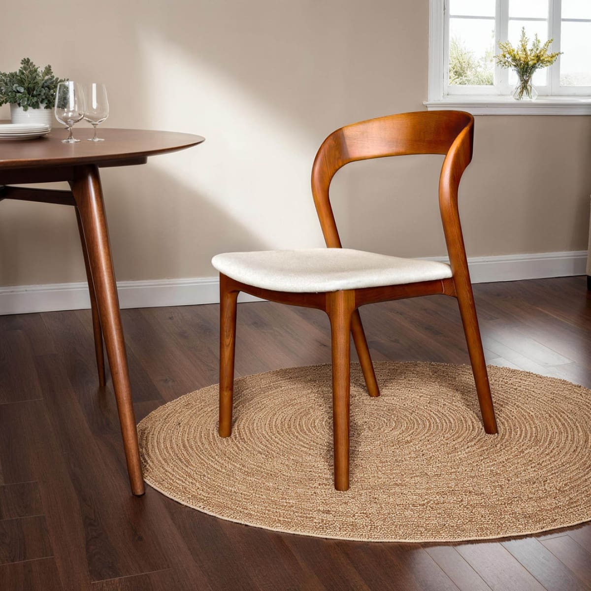 Rotondo Dining Chair - Walnut Frame - lh-import-dining-chairs