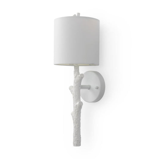 Sabinal Wall Sconce White Resin | White Shade - wall-fixtures