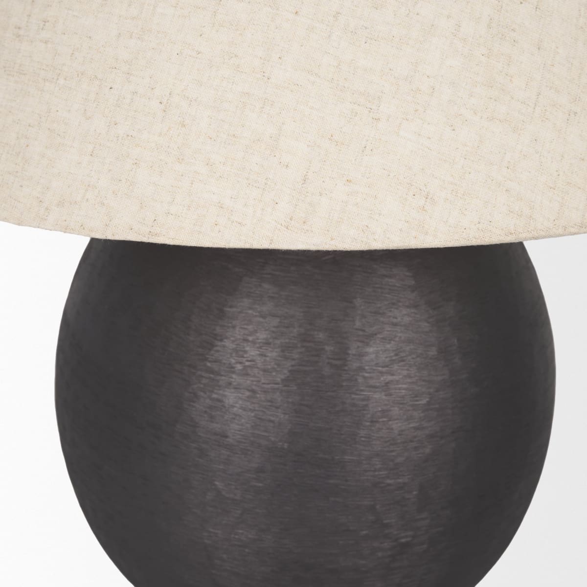 Sadiyah Table Lamp Black Metal | Natural Shade - table-lamps