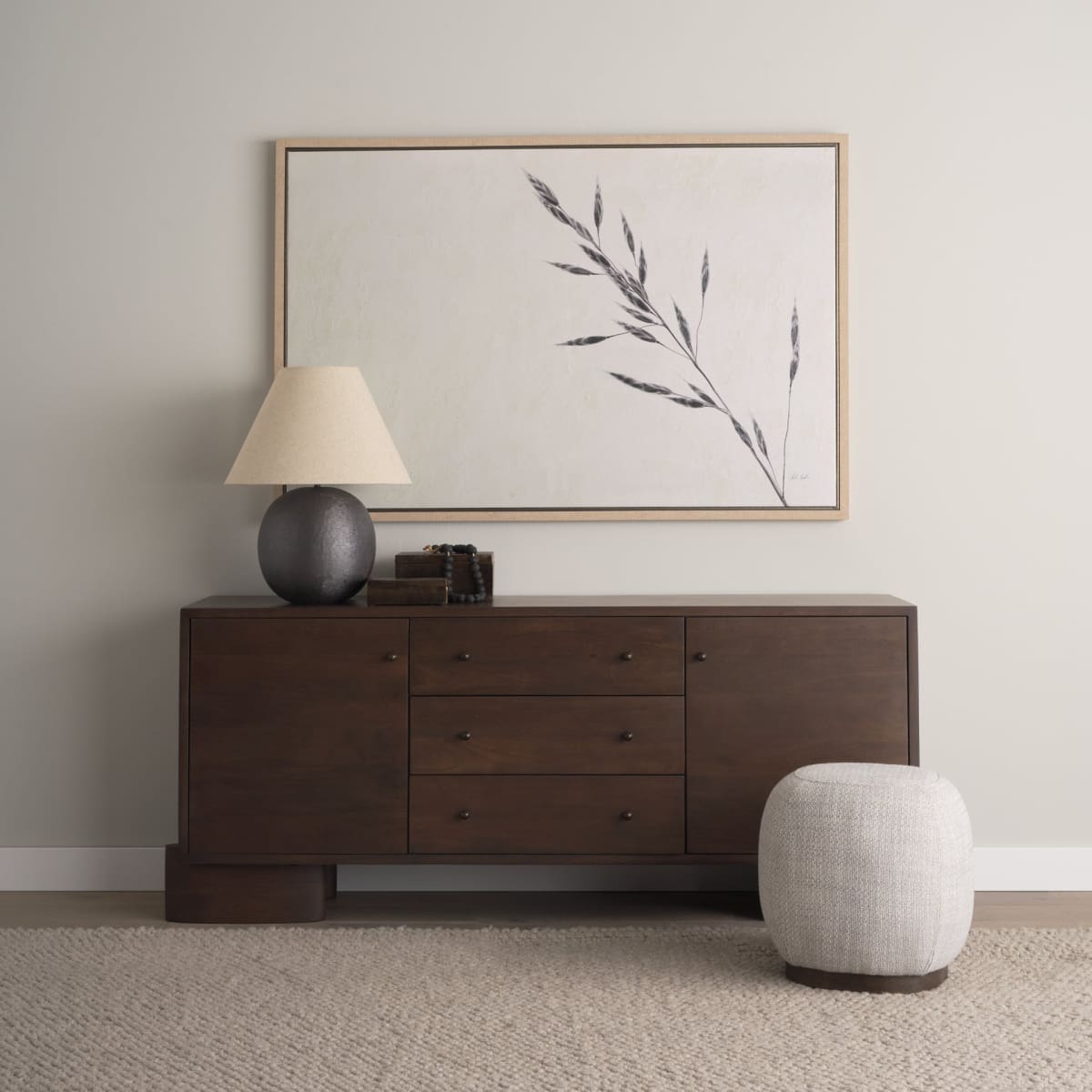 Sadiyah Table Lamp Black Metal | Natural Shade - table-lamps