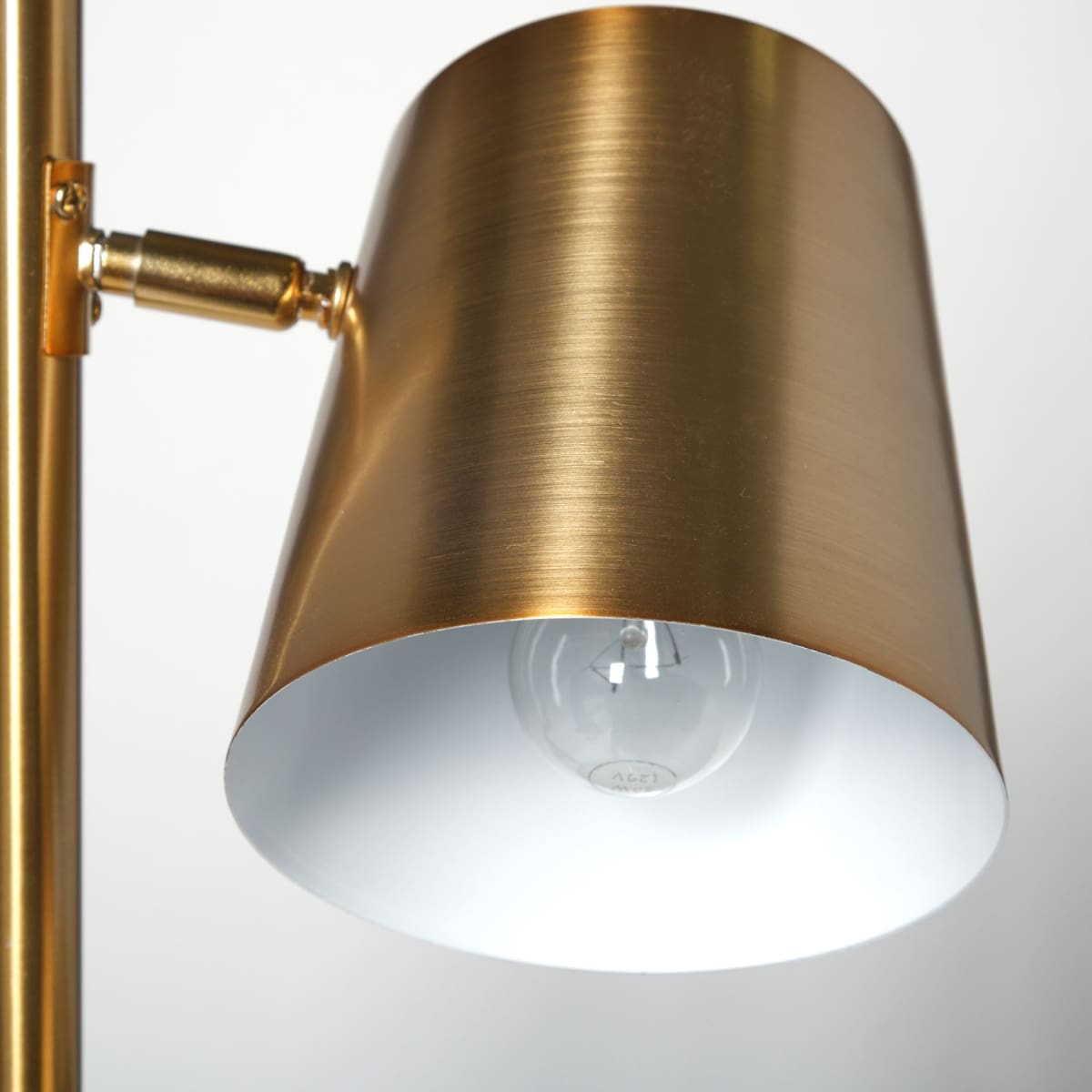 Sanders Floor Lamp Gold Metal | White Marble - floor-lamps