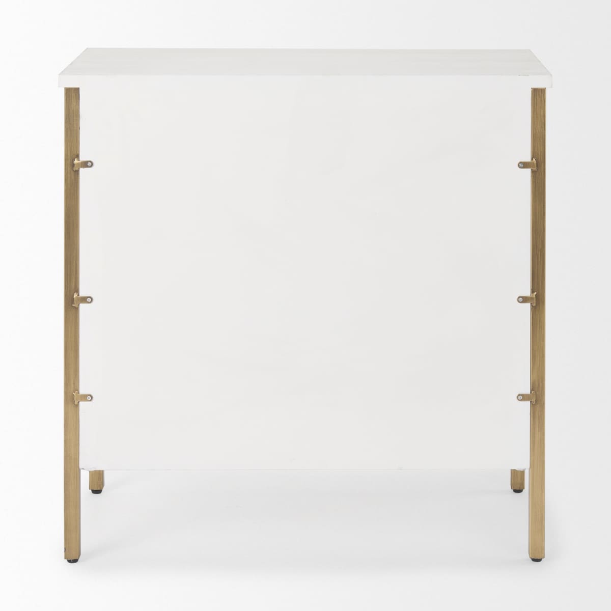 Savannah Gold Accent Cabinet 3 Drawer White | Gold Metal | 3 Drawer - acc-chest-cabinets