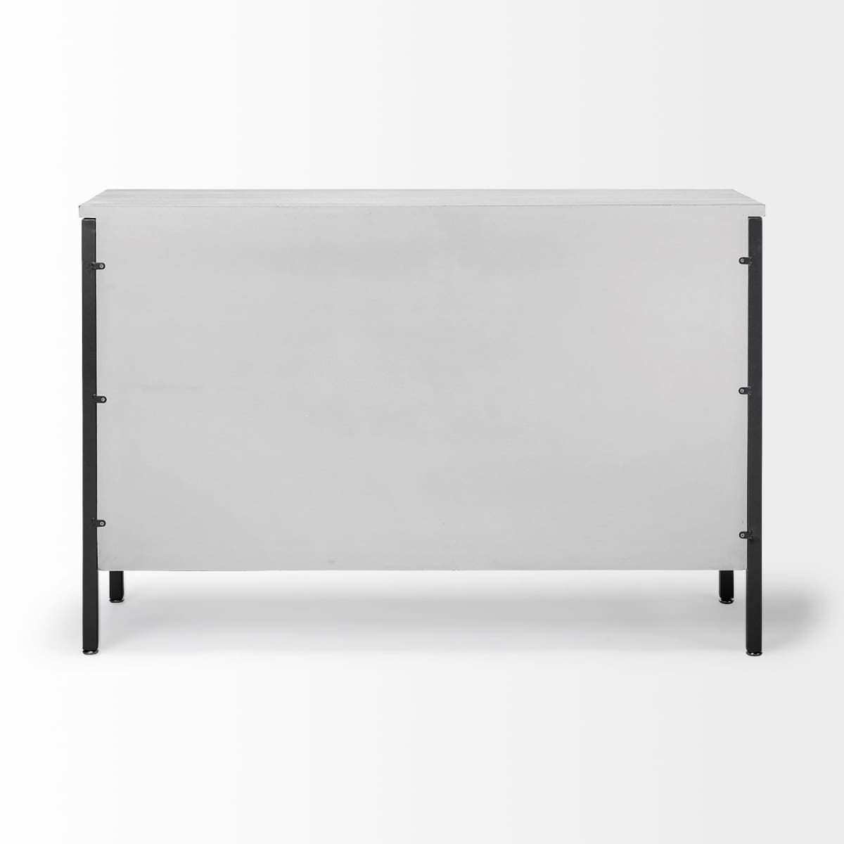 Savannah Gray Accent Cabinet 3 Door White | Gray Metal | 3 Door - acc-chest-cabinets