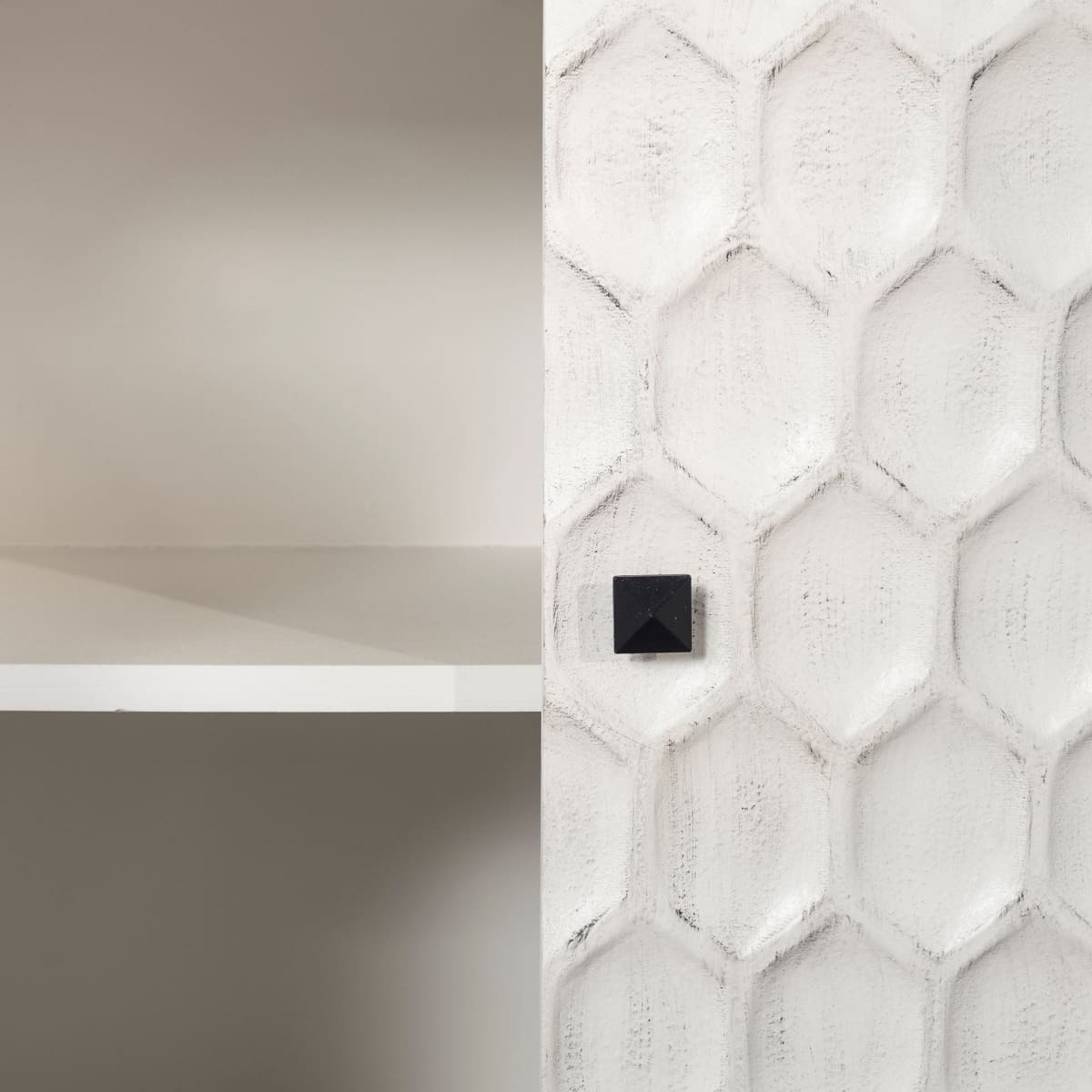 Savannah Gray Accent Cabinet 3 Door White | Gray Metal | 3 Door - acc-chest-cabinets