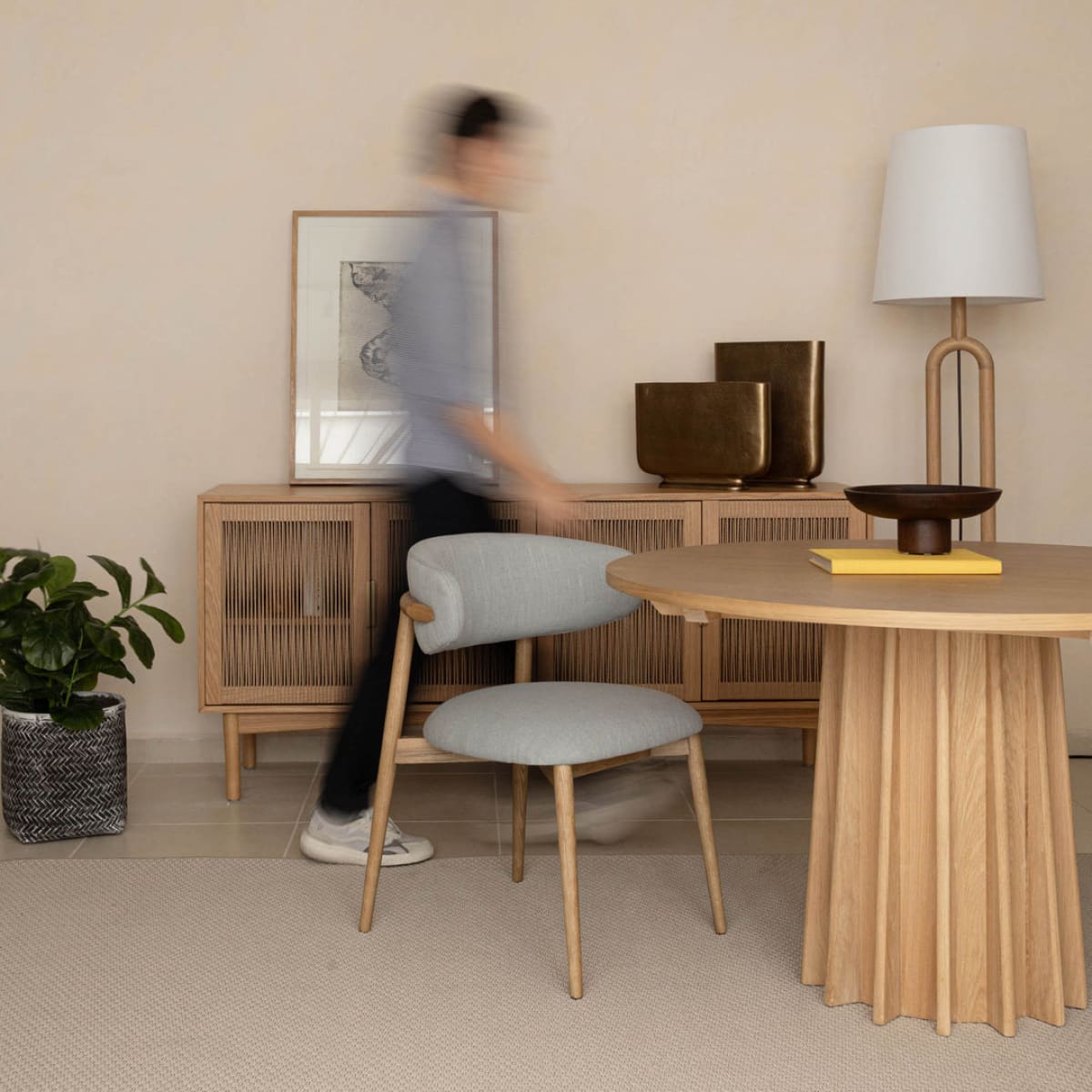Sculpture Dining Table - Natural - lh-import-dining-tables