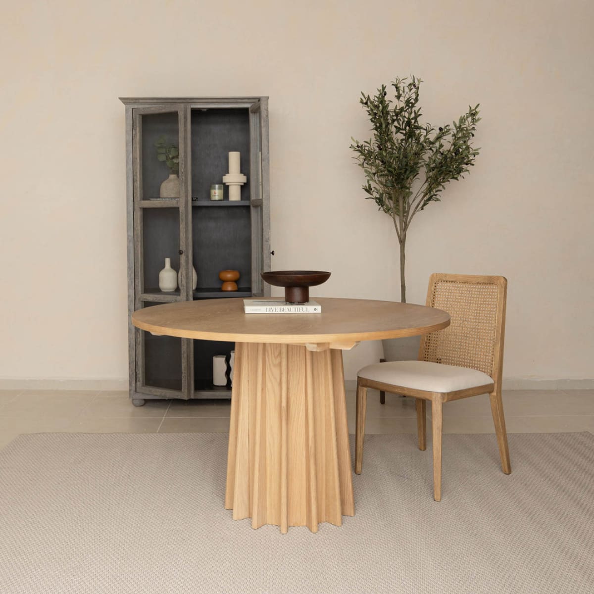 Sculpture Dining Table - Natural - lh-import-dining-tables