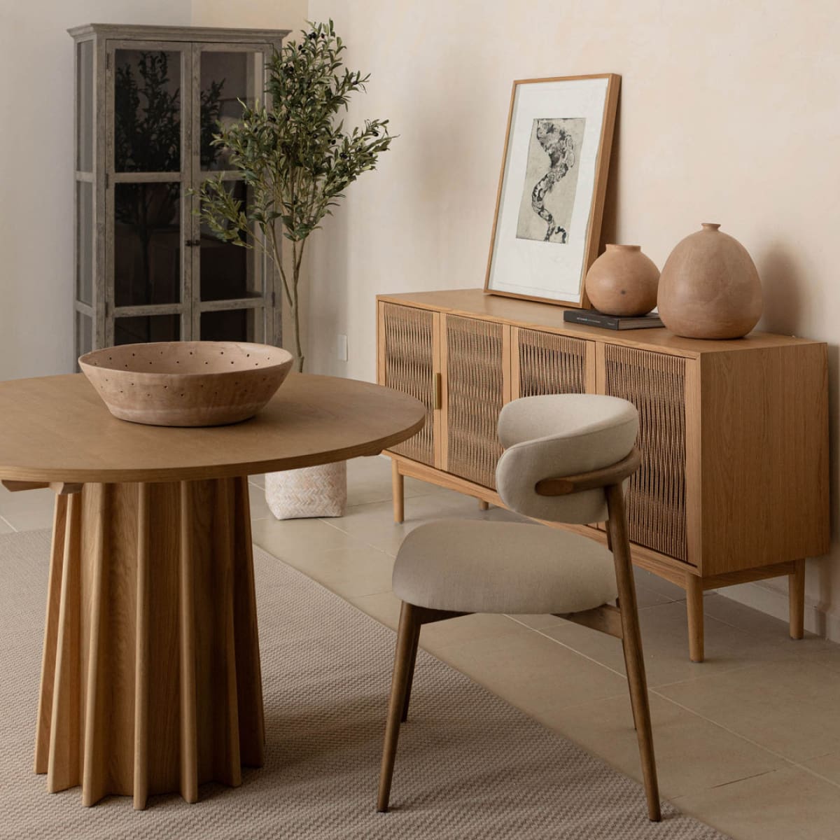 Sculpture Dining Table - Natural - lh-import-dining-tables