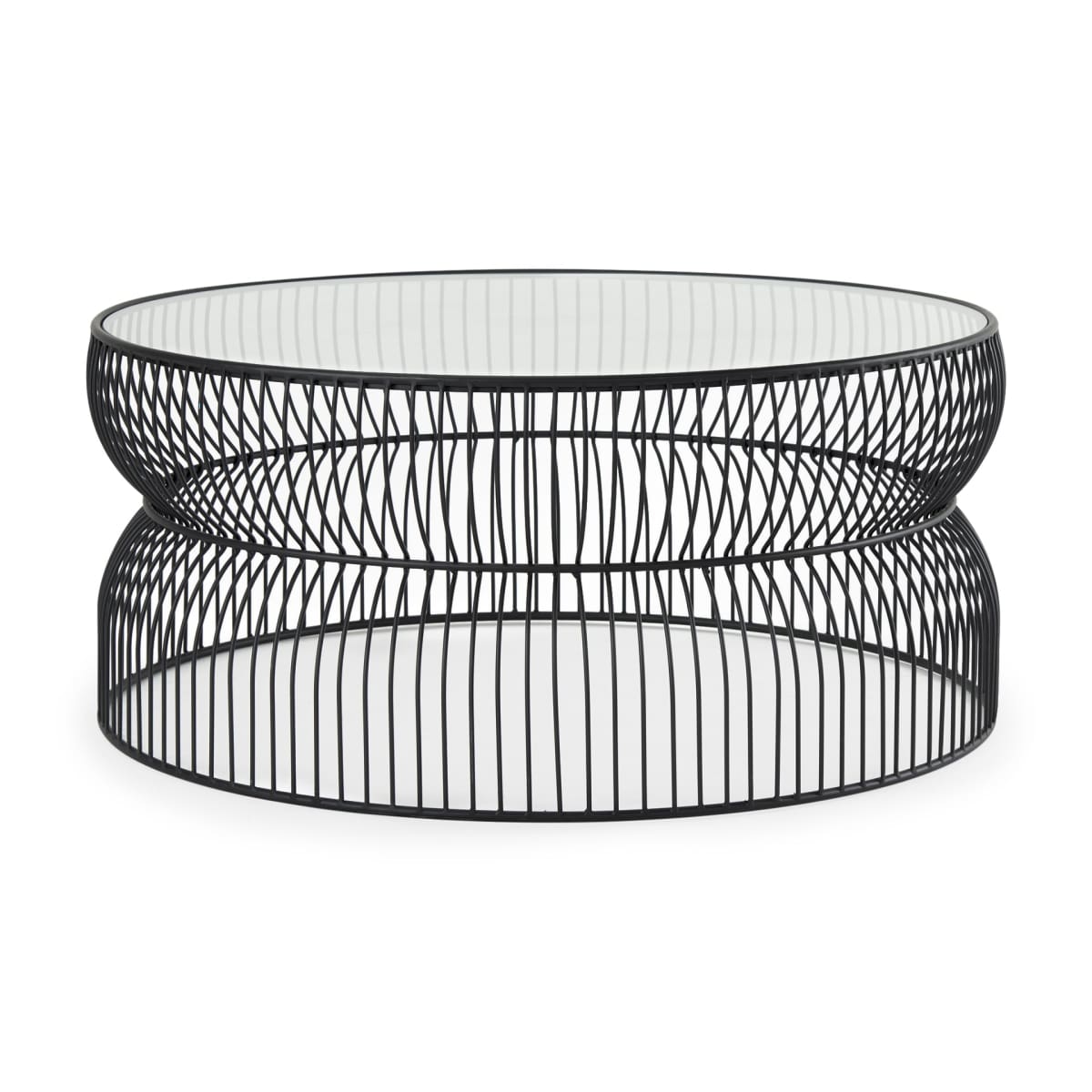 Shani Coffee Table Black Metal | Glass - coffee-tables
