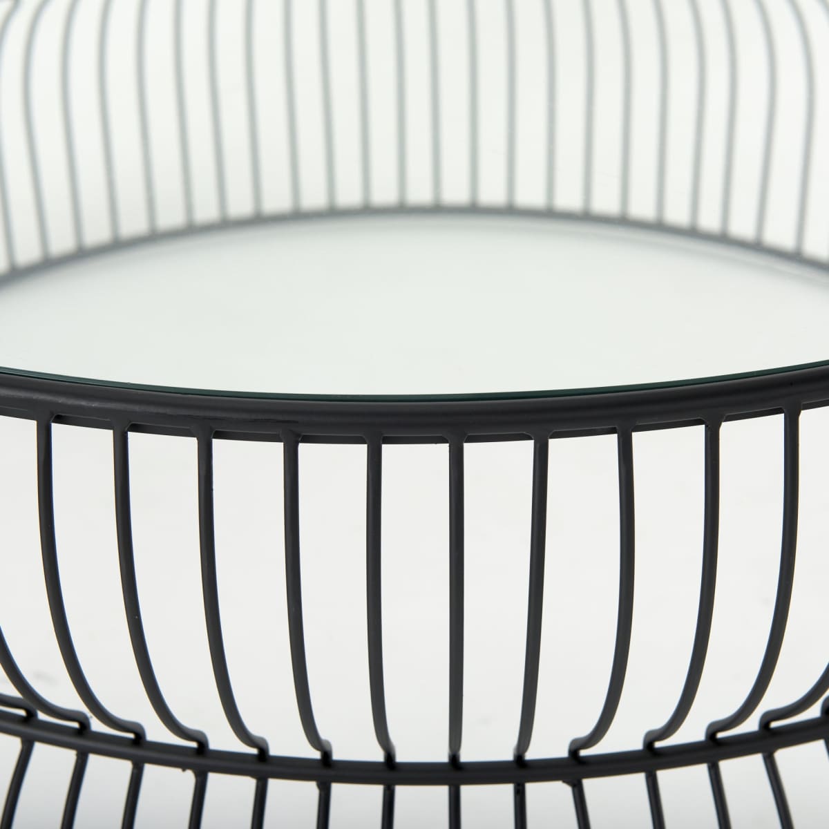 Shani Coffee Table Black Metal | Glass - coffee-tables