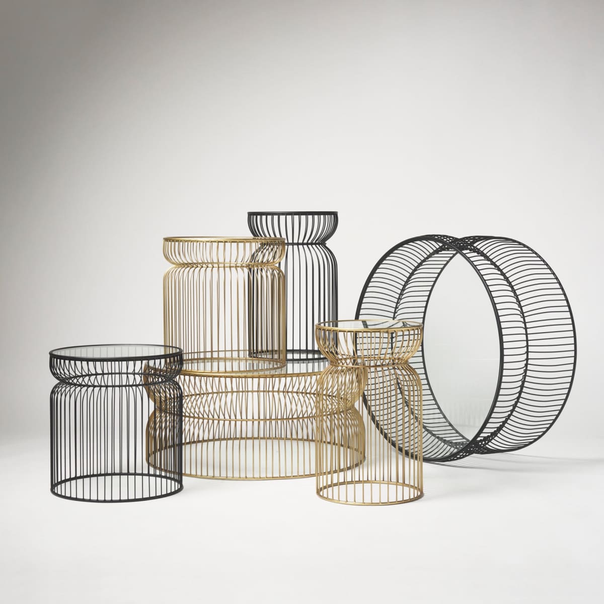 Shani Coffee Table Gold Metal | Glass - coffee-tables