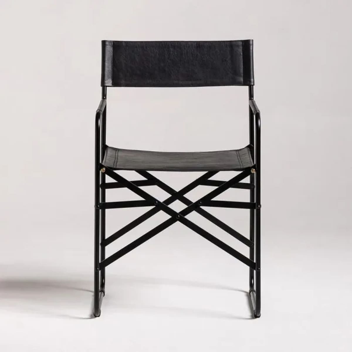 Sicily Dining Chair | Black Metal & Black Leather - dining-chairs