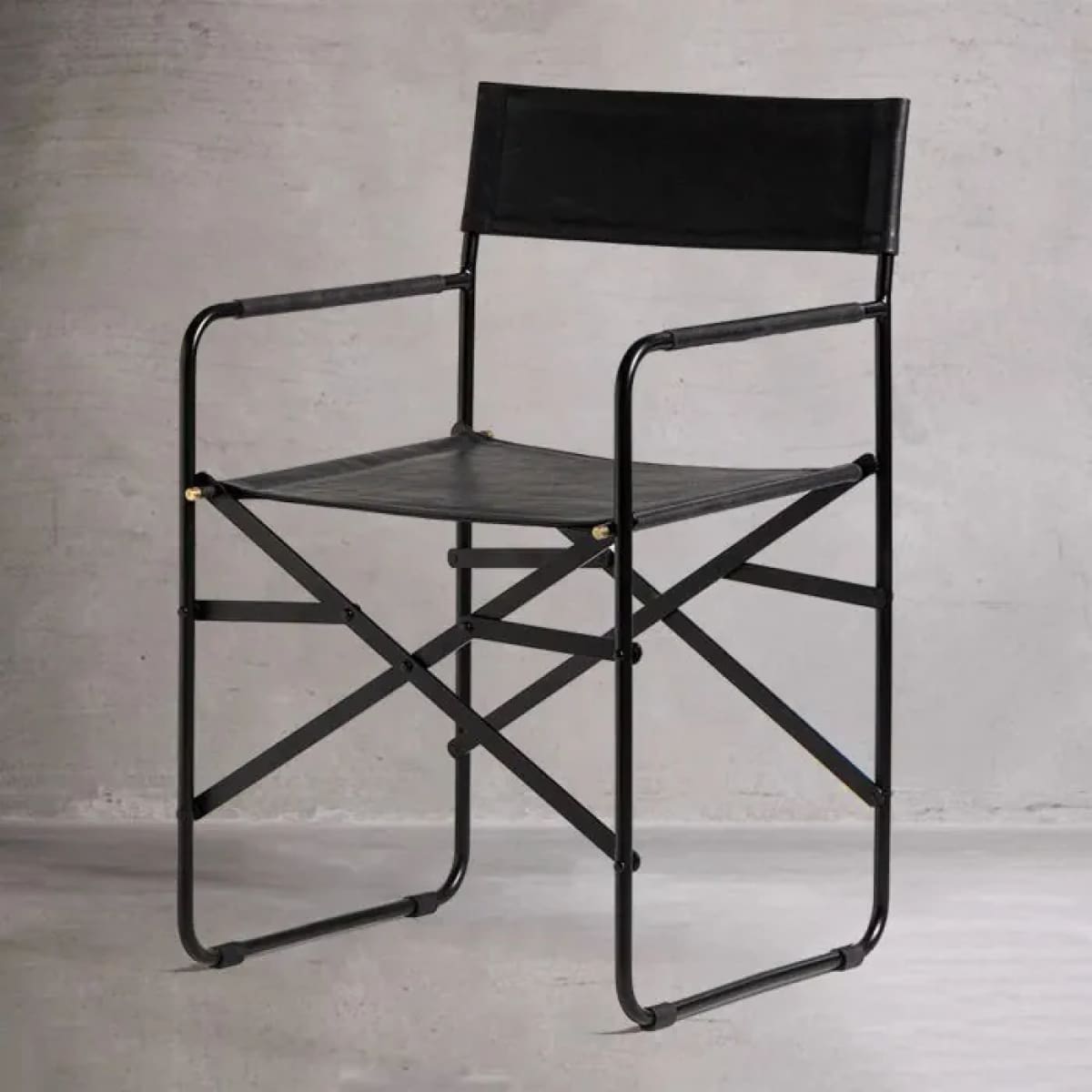 Sicily Dining Chair | Black Metal & Black Leather - dining-chairs