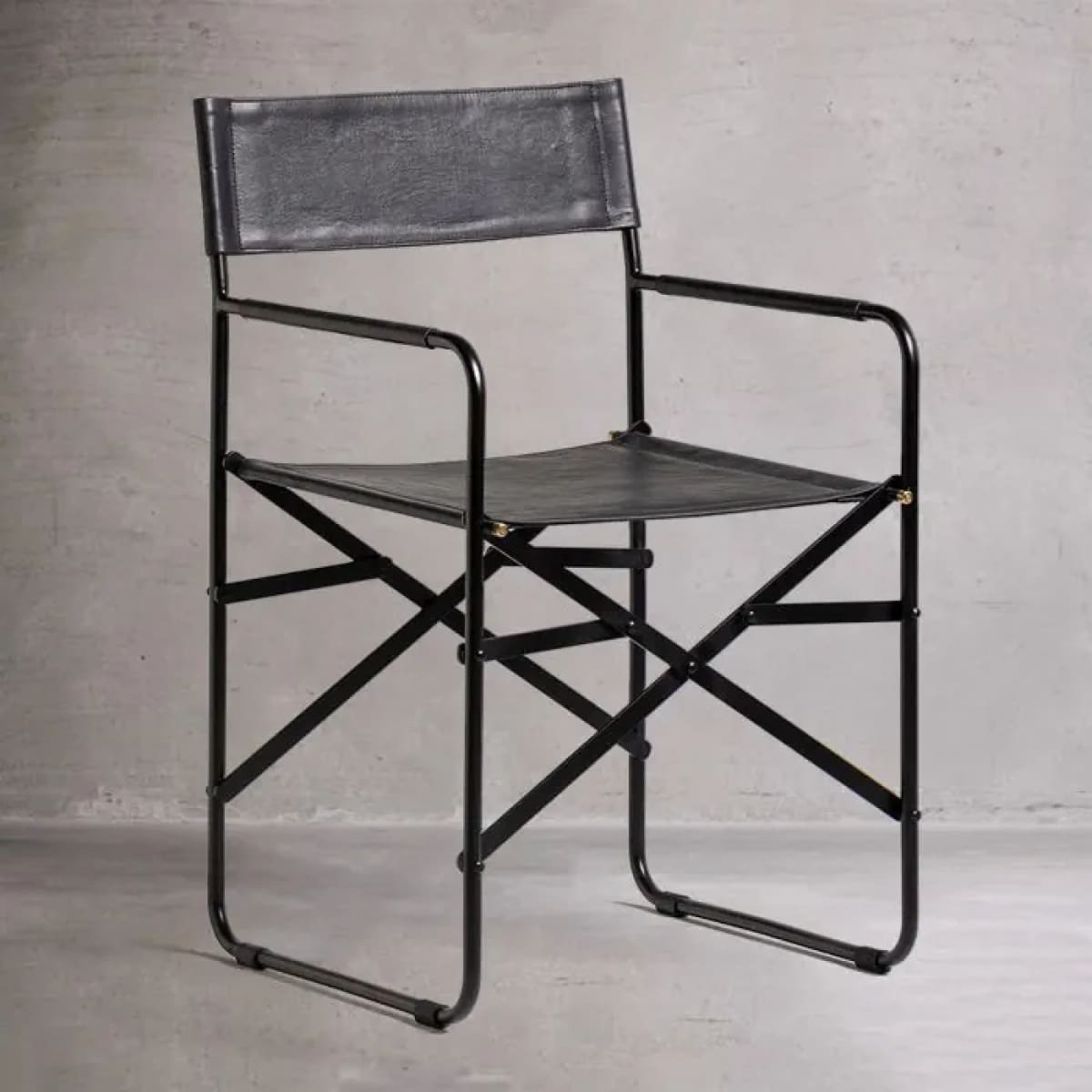 Sicily Dining Chair | Black Metal & Black Leather - dining-chairs