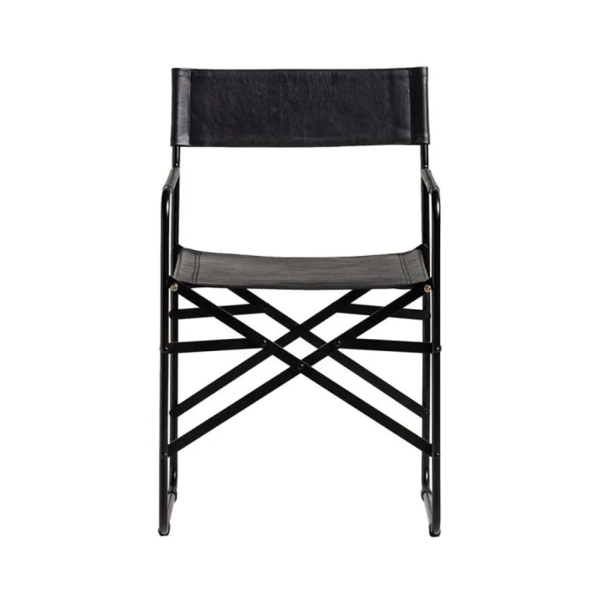 Sicily Dining Chair | Black Metal & Black Leather - dining-chairs