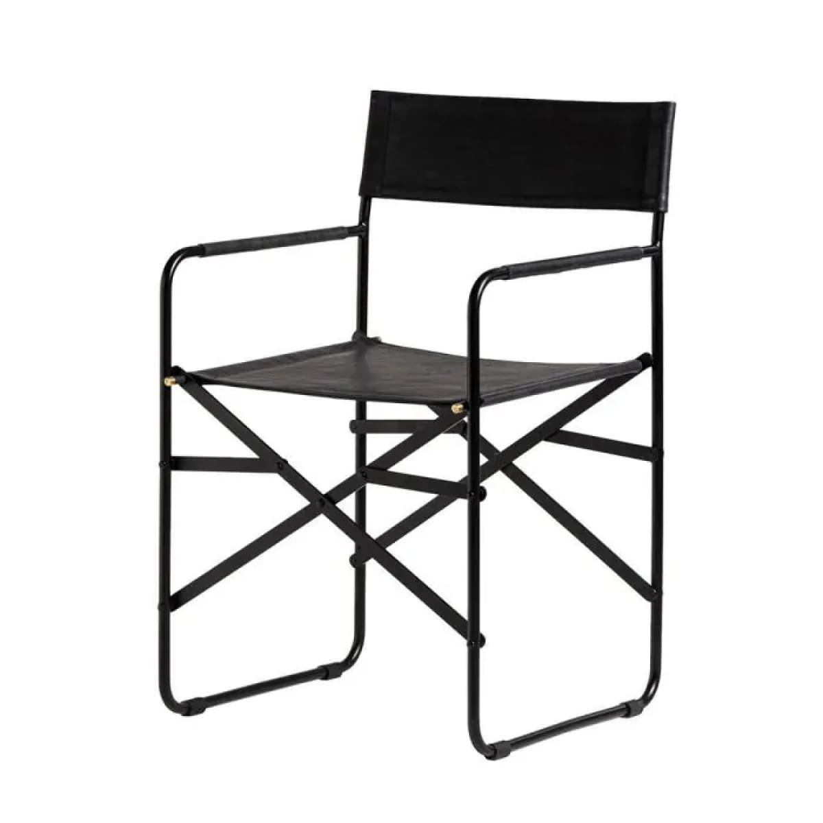 Sicily Dining Chair | Black Metal & Black Leather - dining-chairs