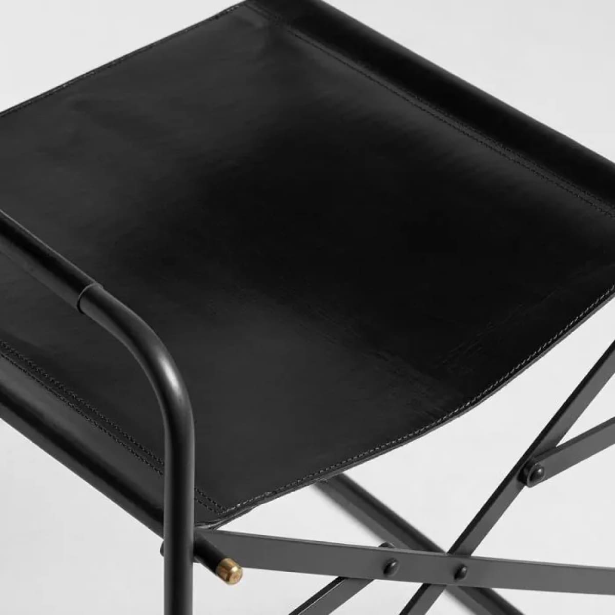 Sicily Dining Chair | Black Metal & Black Leather - dining-chairs