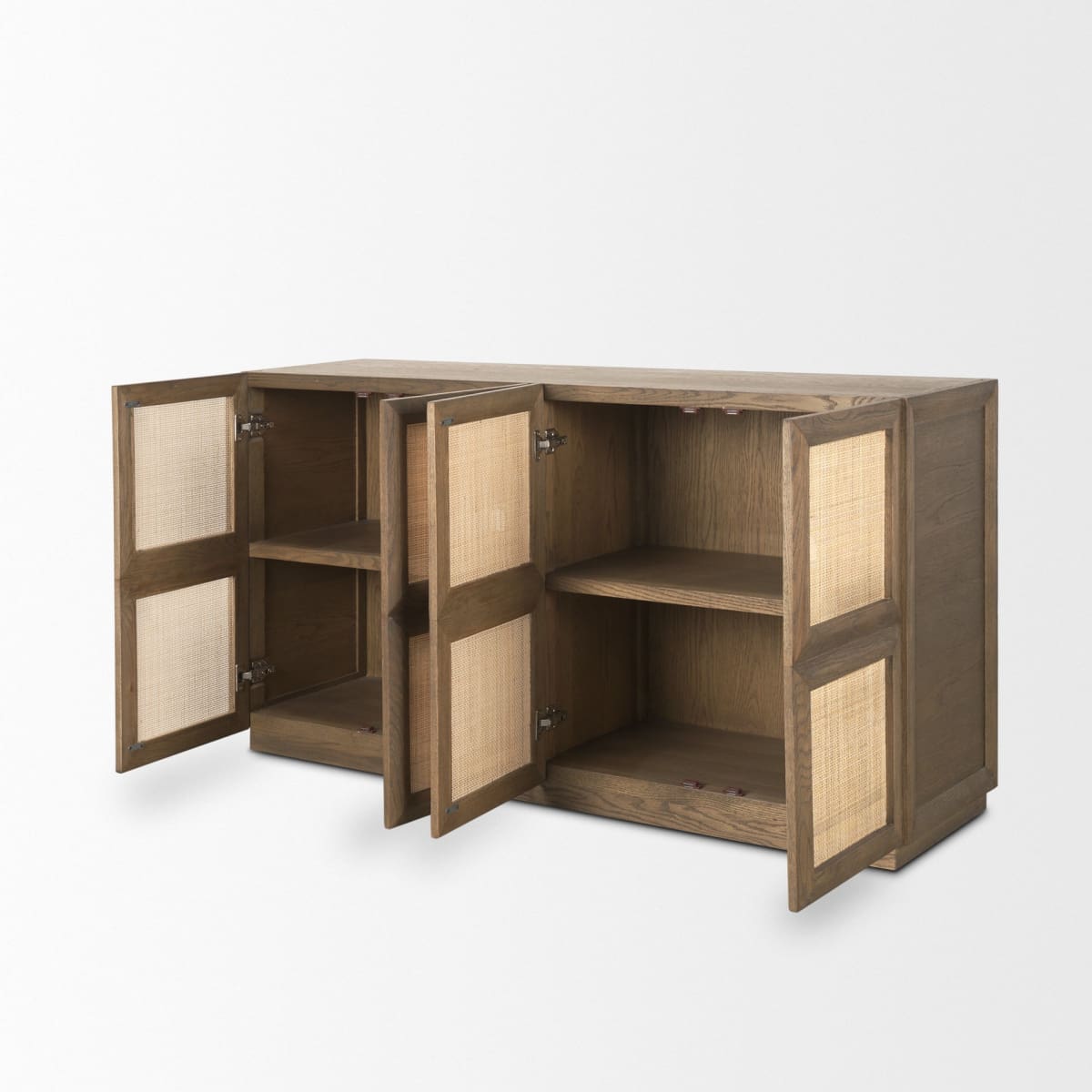 Sina Sideboard Brown Wood | Natural Rattan - sideboards-and-buffets